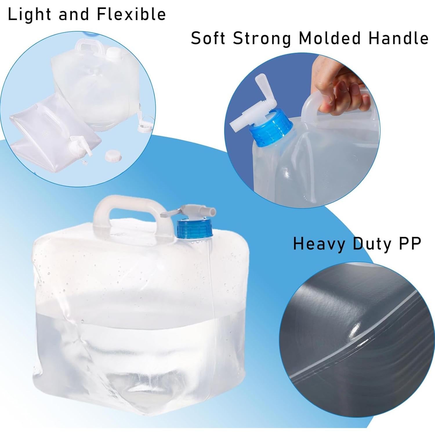 Paquete de 2 Jarras de Agua Colapsables Nexboraque 20L