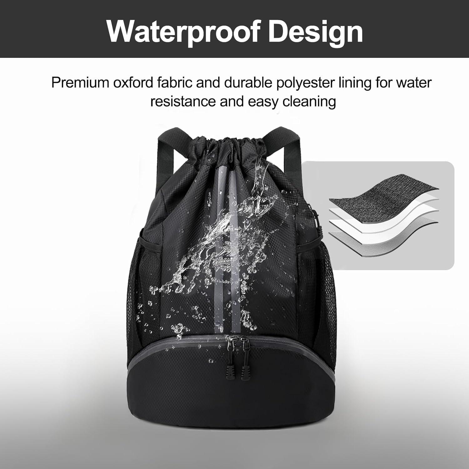 Mochila de Cuerda Hoedia - Bolsa Gimnasio 18L Impermeable