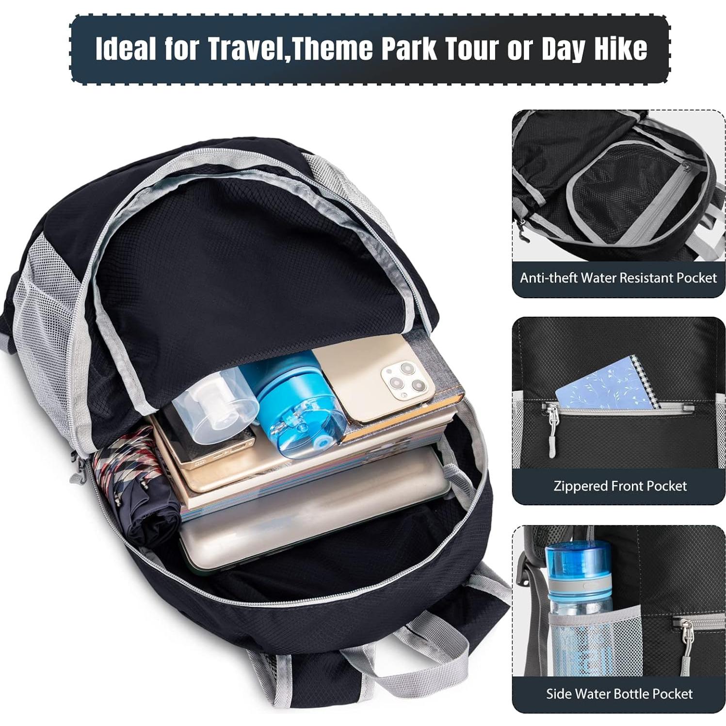 Mochila de Senderismo Plegable ZOMAKE 20L Resistente al Agua