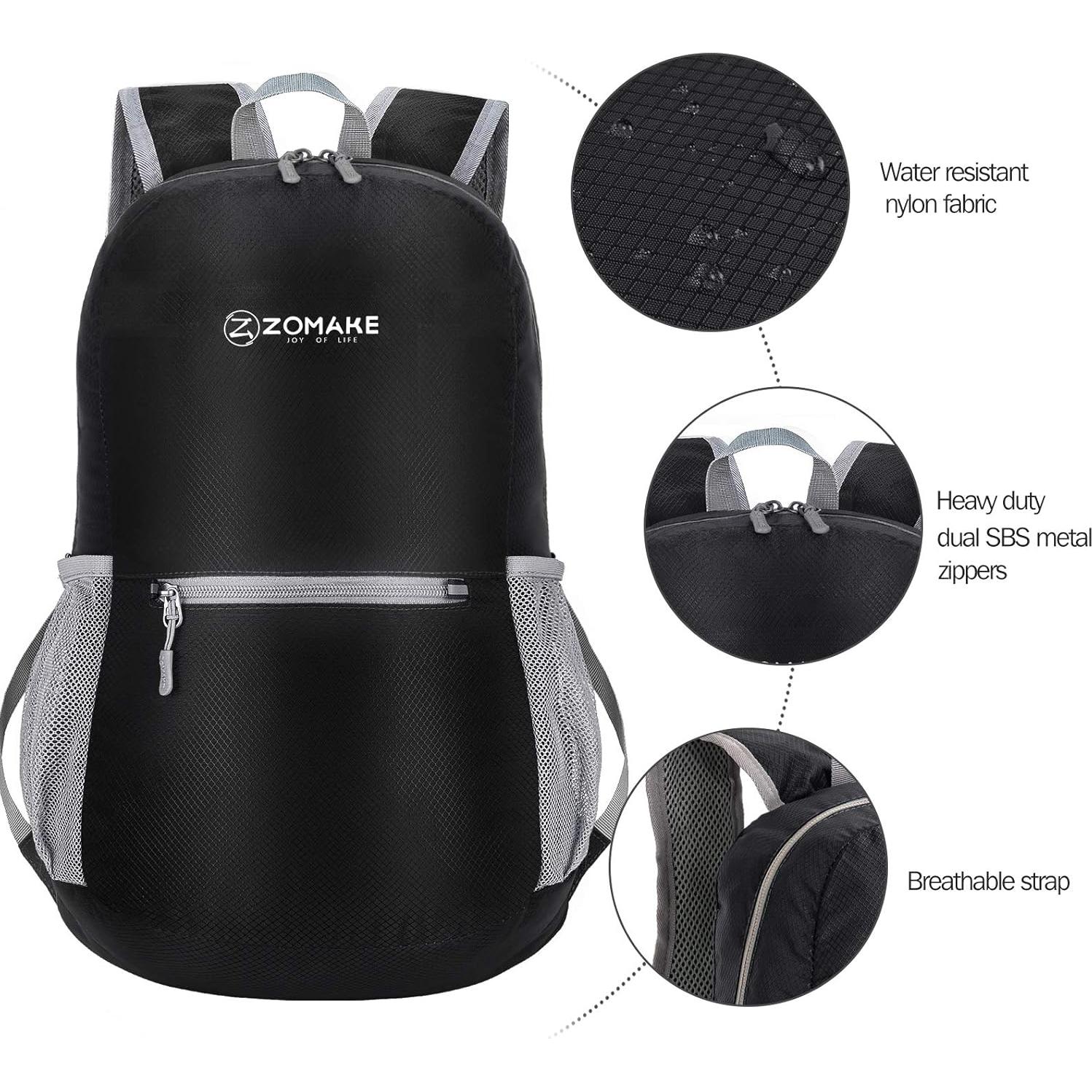 Mochila de Senderismo Plegable ZOMAKE 20L Resistente al Agua