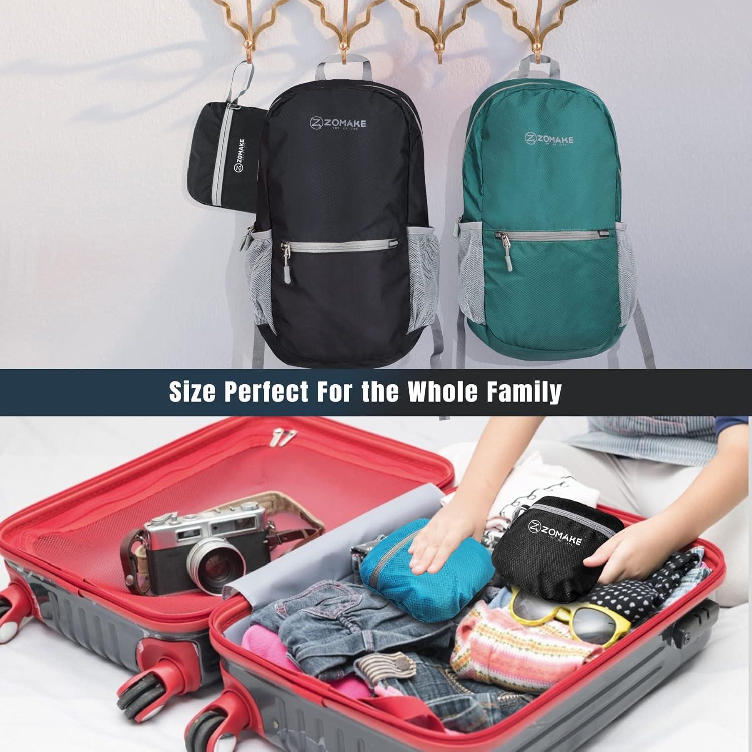 Mochila de Senderismo Plegable ZOMAKE 20L Resistente al Agua