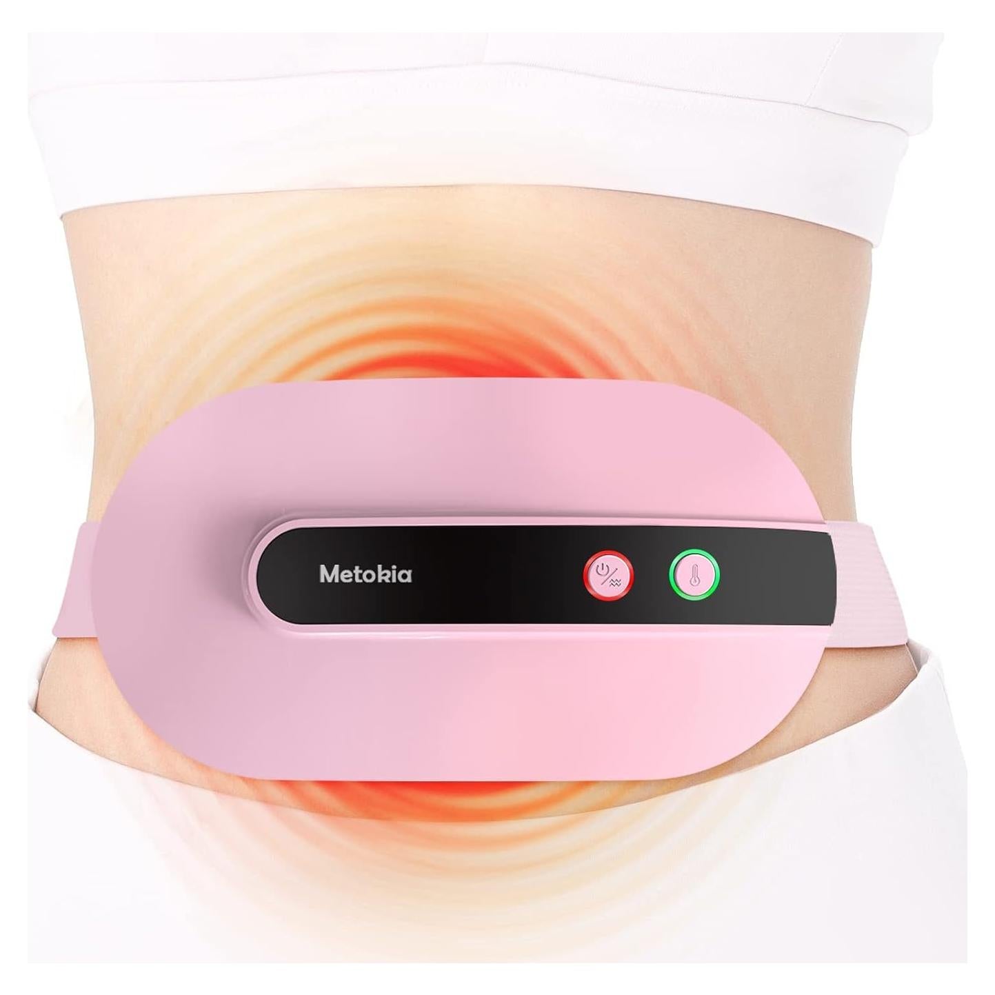 Almohadilla Térmica Inalámbrica Voligo Rosa con Masaje