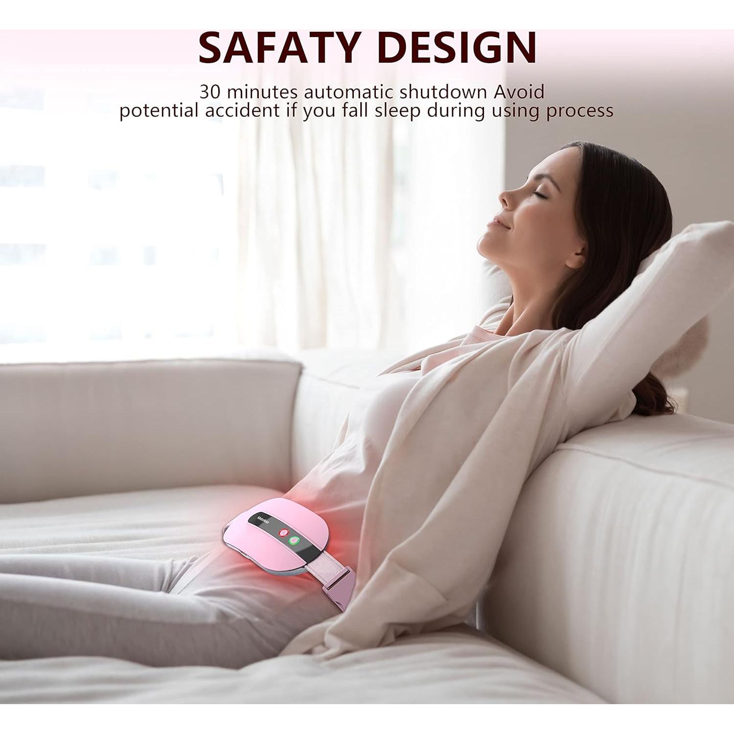 Almohadilla Térmica Inalámbrica Voligo Rosa con Masaje