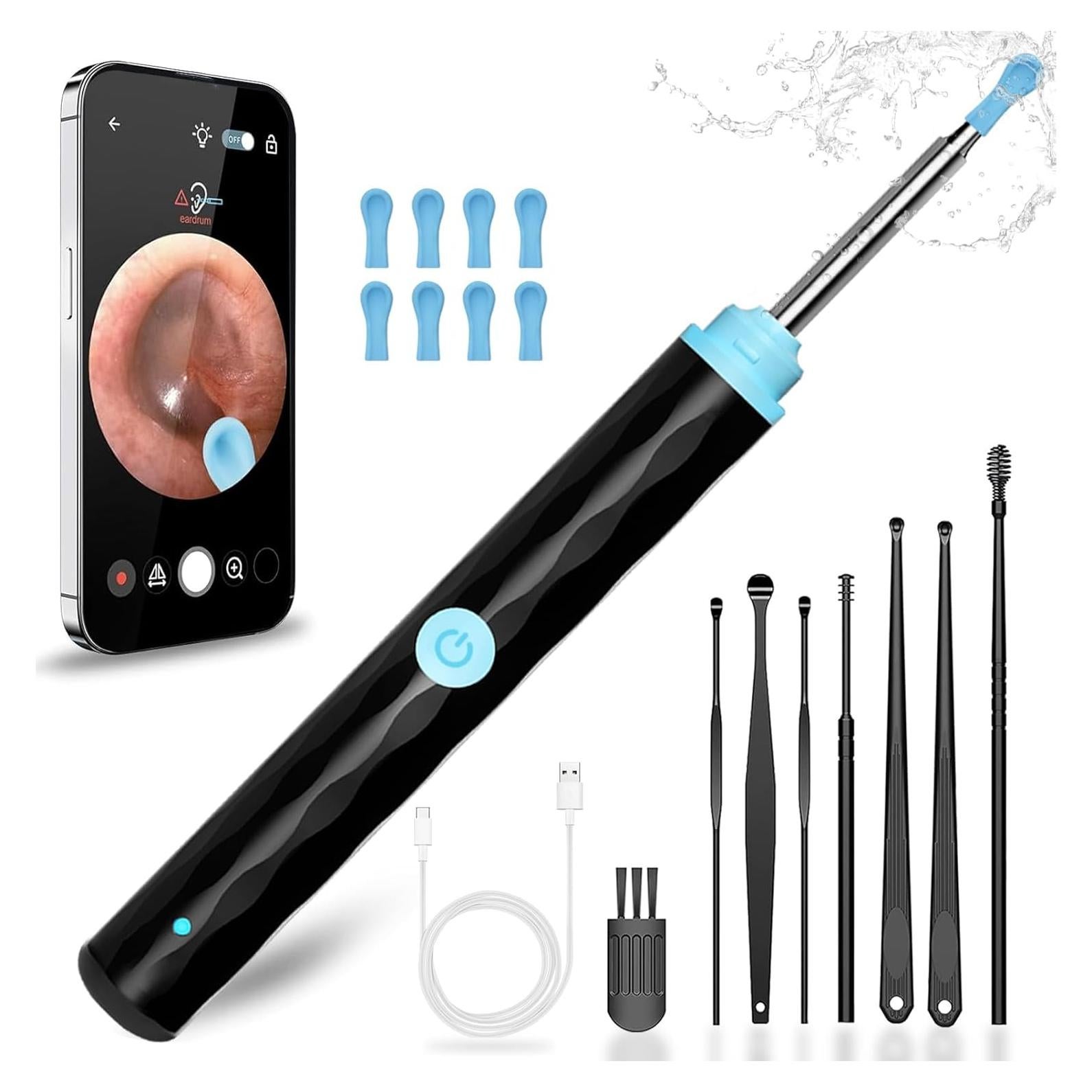 Kit de Limpieza de Oídos Vasdaren con Cámara 1296P y 9 Puntas