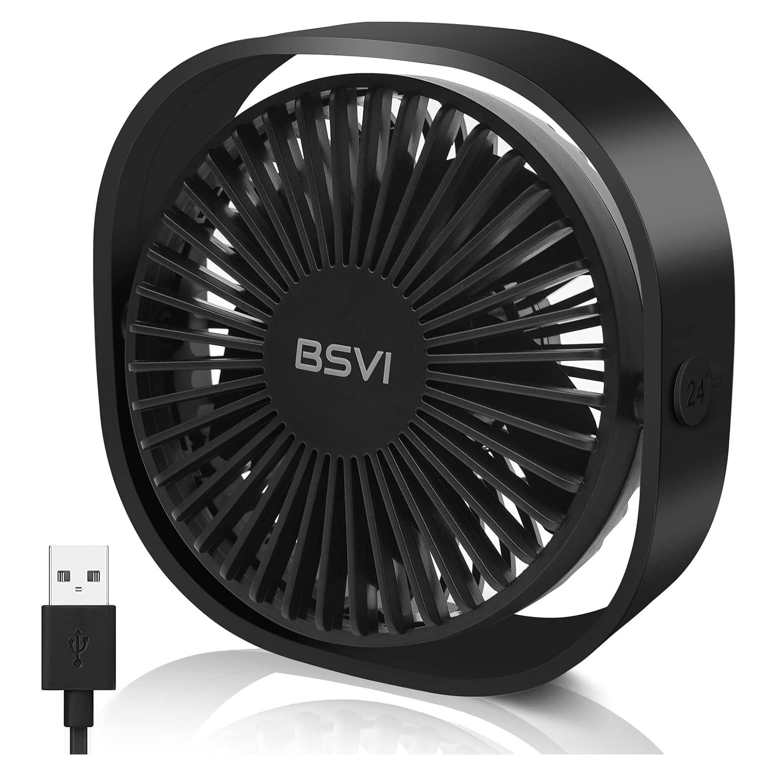 Ventilador de Escritorio USB BSVI Pequeño 3 Velocidades Silencioso