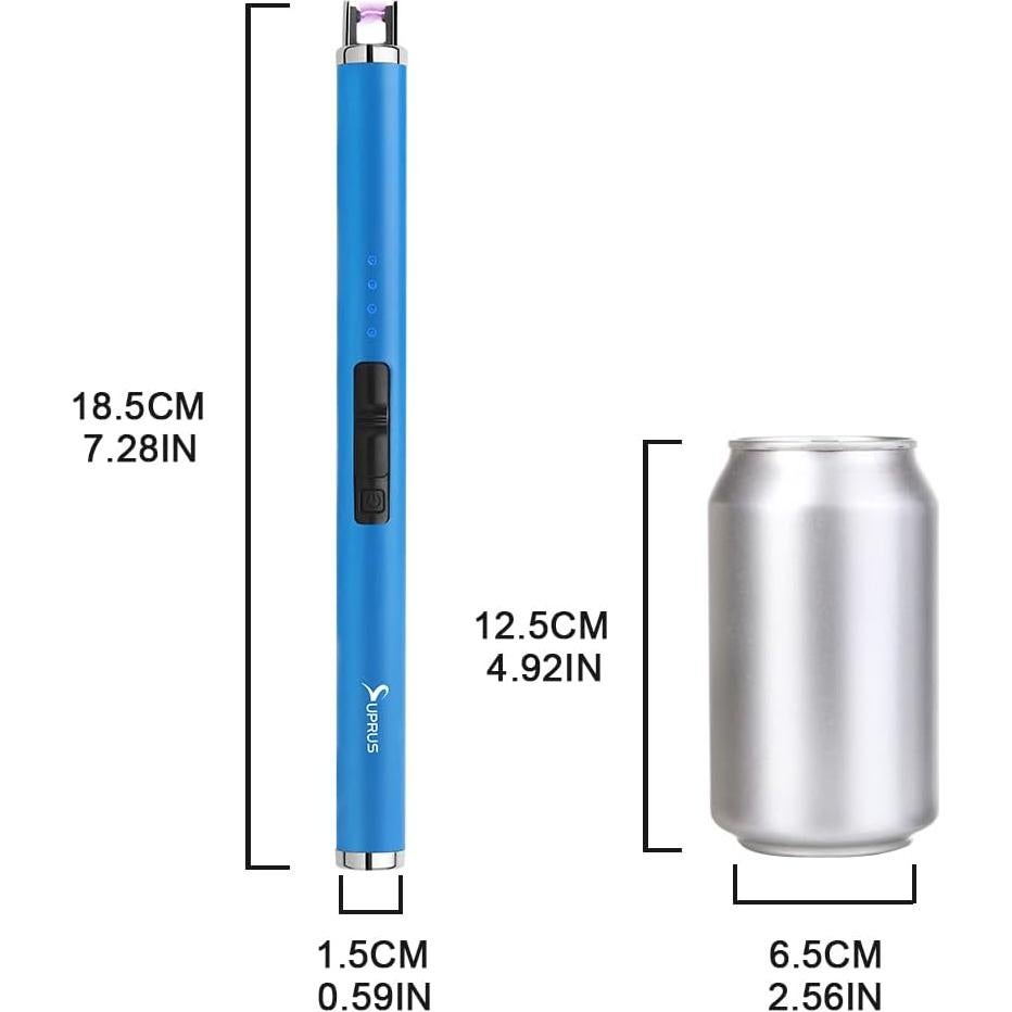 Encendedor USB Recargable SUPRUS Azul a Prueba de Viento