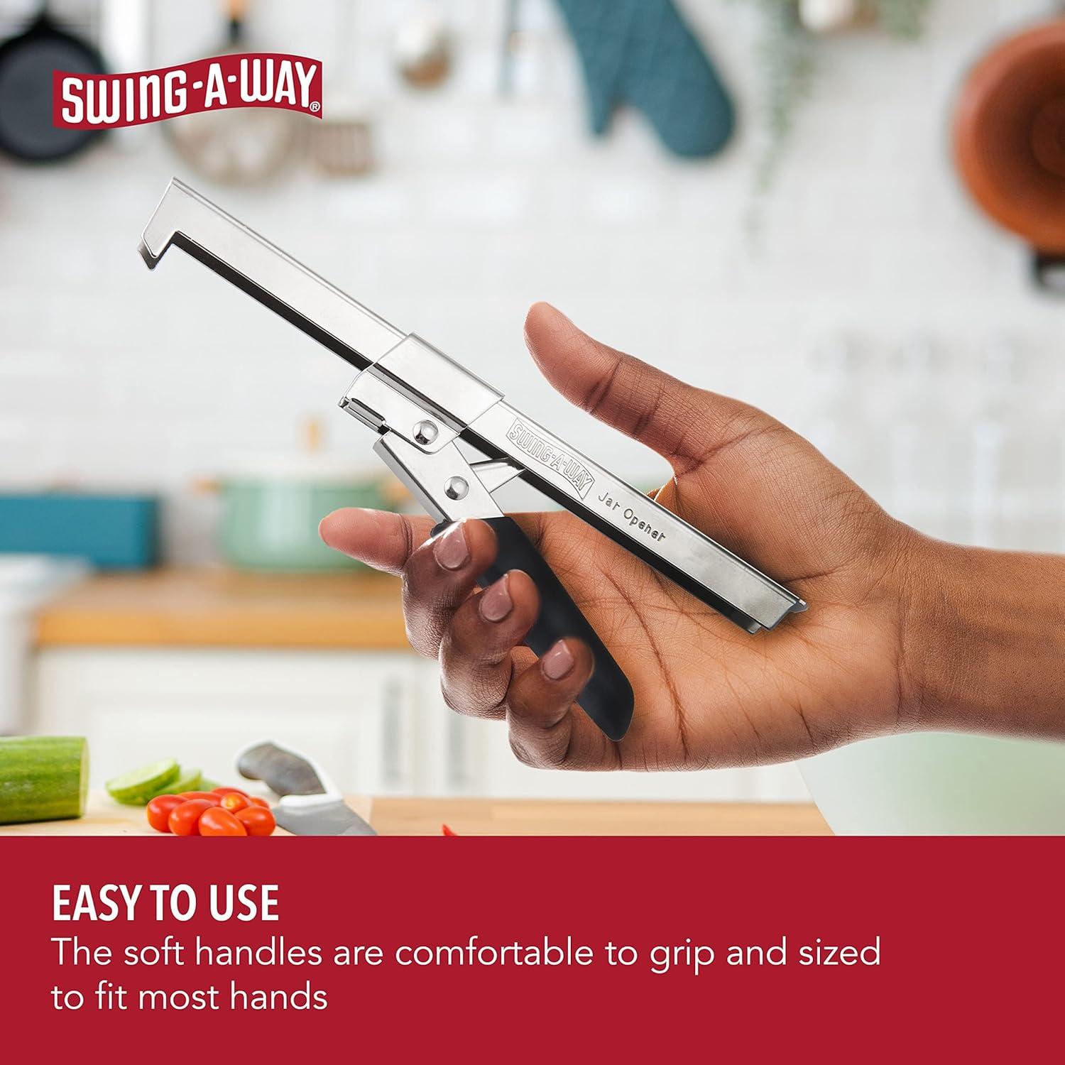 Abrebotellas Swing-A-Way 19 cm Acero Inoxidable Ergonomico Negro