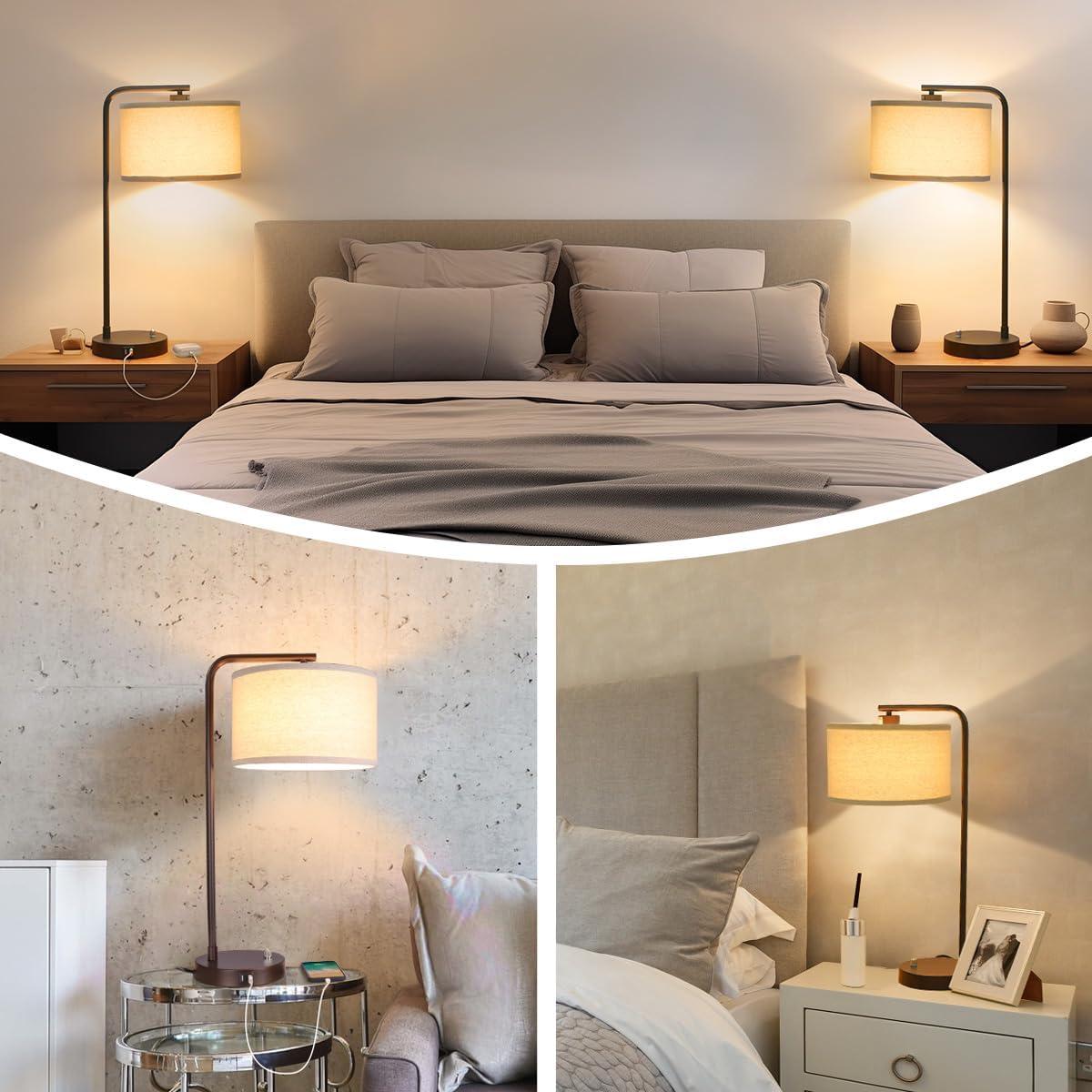 Juego de Lámparas de Mesa Seaside Village 2 Piezas con USB