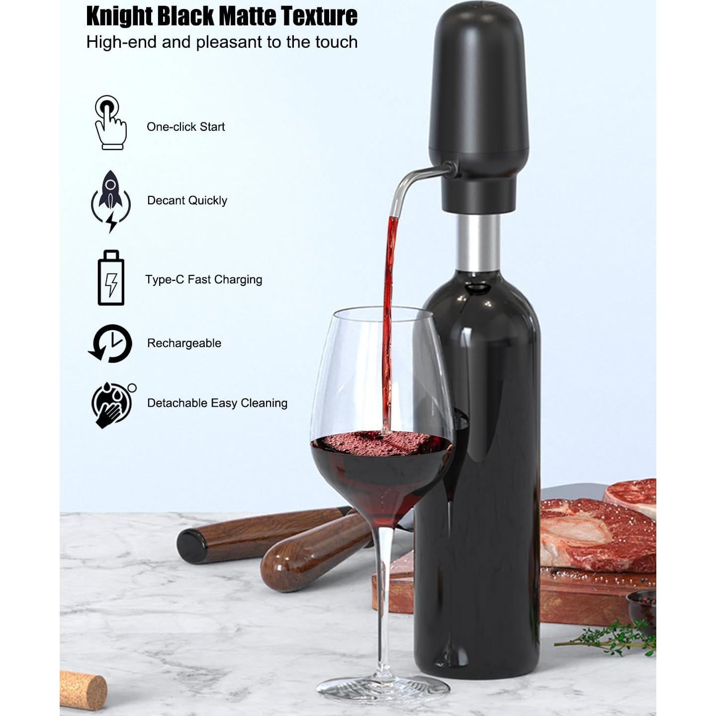 Aerador de Vino Eléctrico DERGUAM con Tapones y Cortador