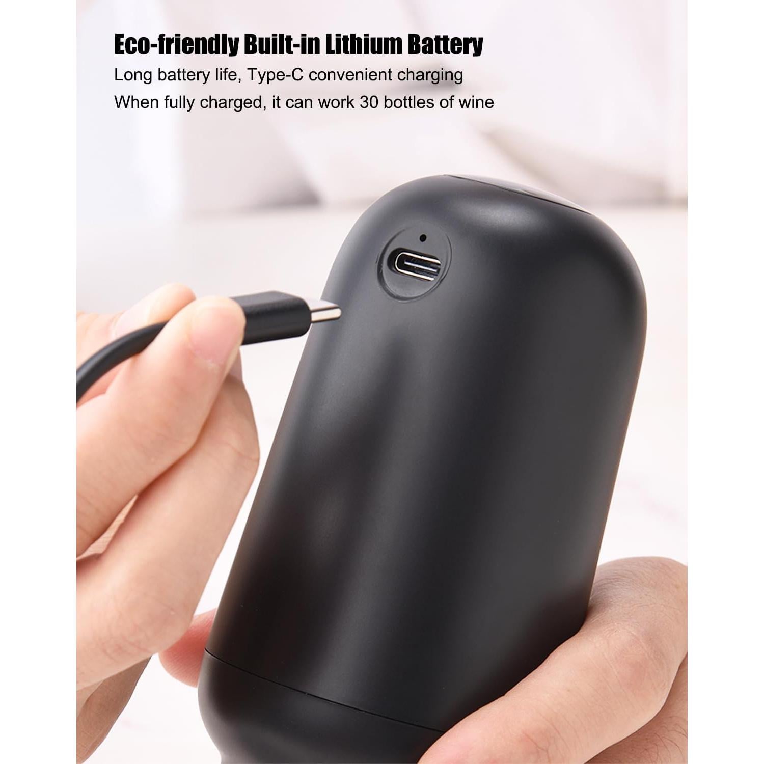 Aerador de Vino Eléctrico DERGUAM con Tapones y Cortador