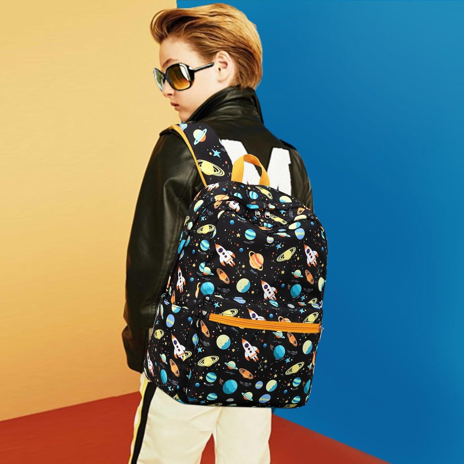 Mochila Escolar CAMTOP Niños Preescolar 39x11x26cm Cohete