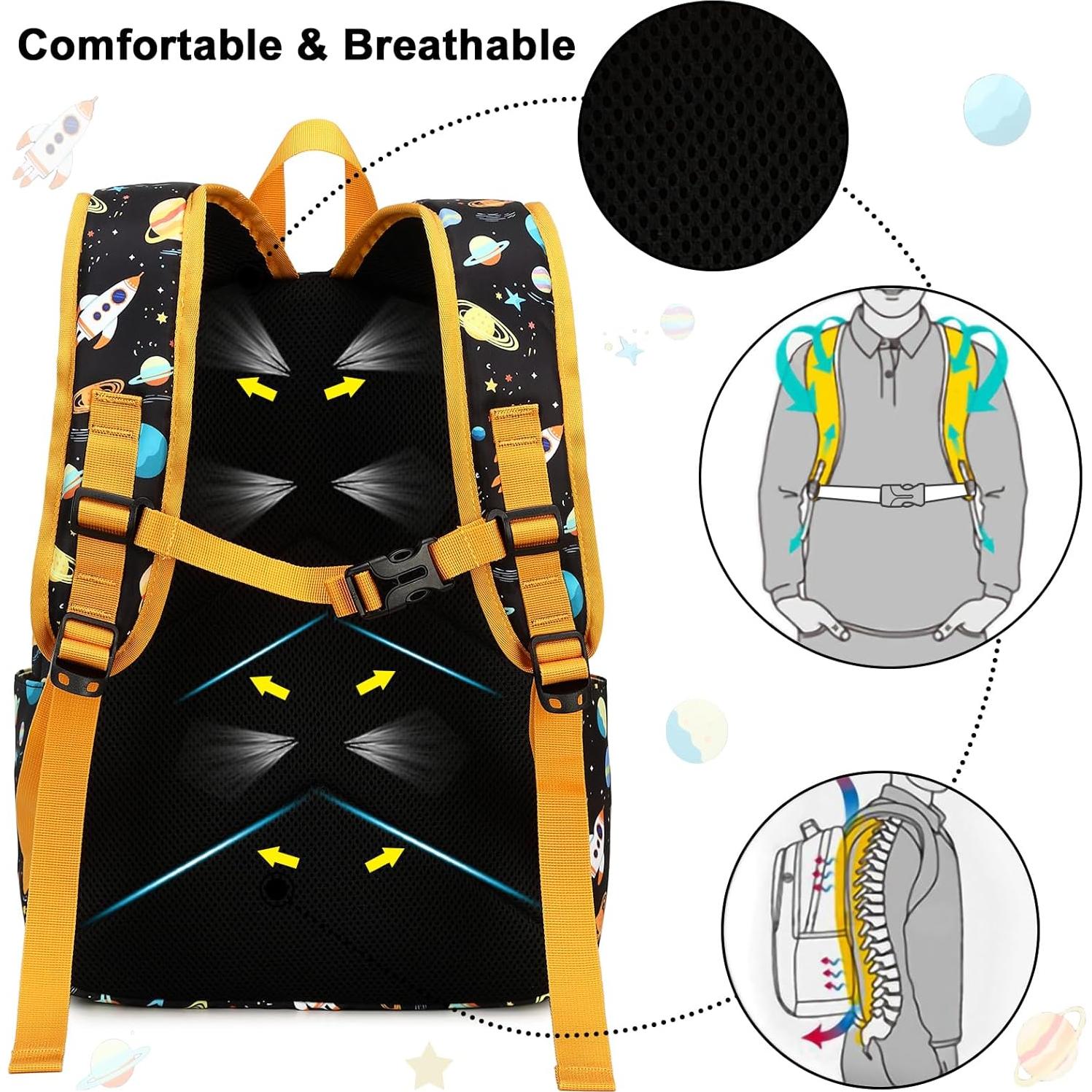 Mochila Escolar CAMTOP Niños Preescolar 39x11x26cm Cohete