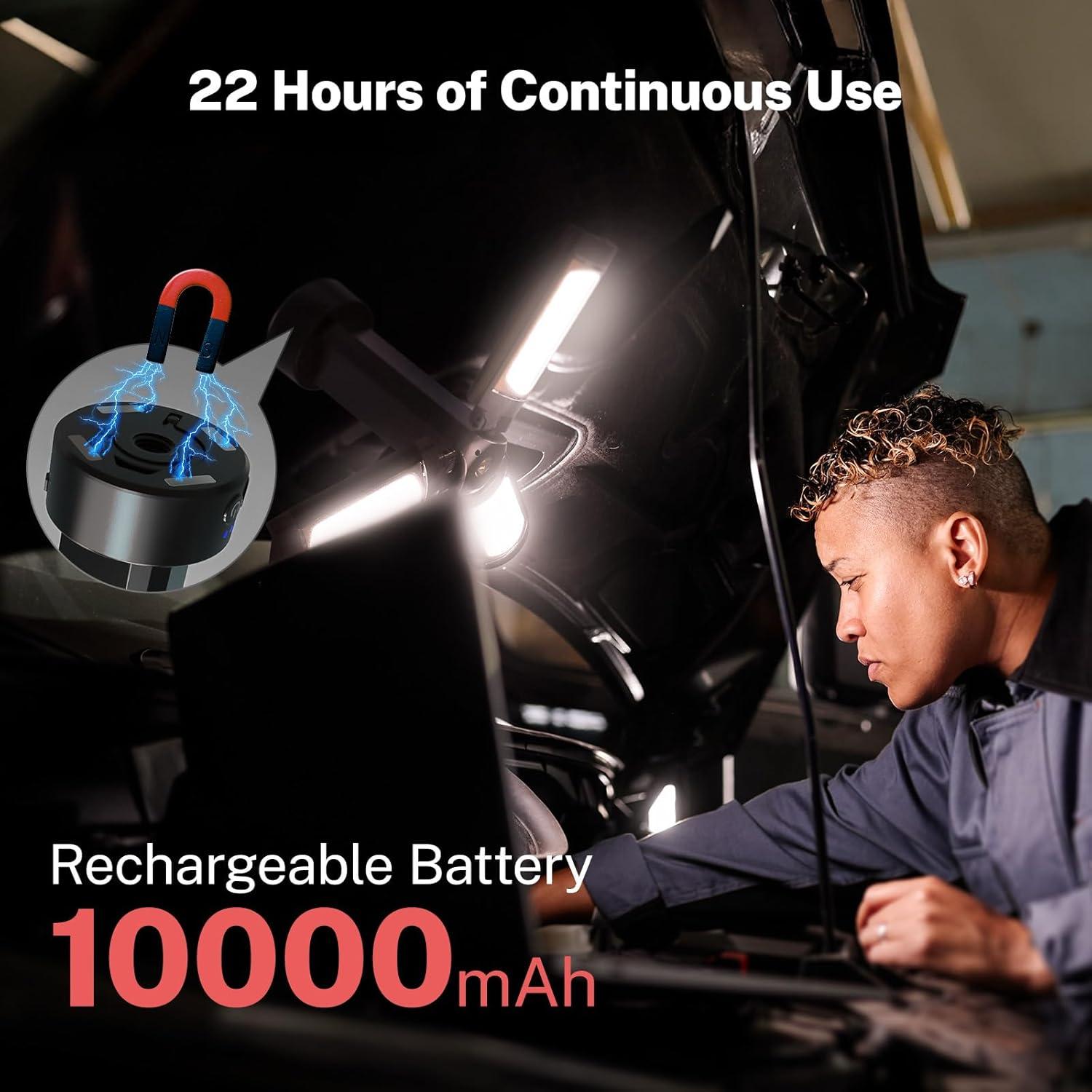 Luz de Camping Recargable OGERY 10000mAh 3 LED 2200 Lúmenes