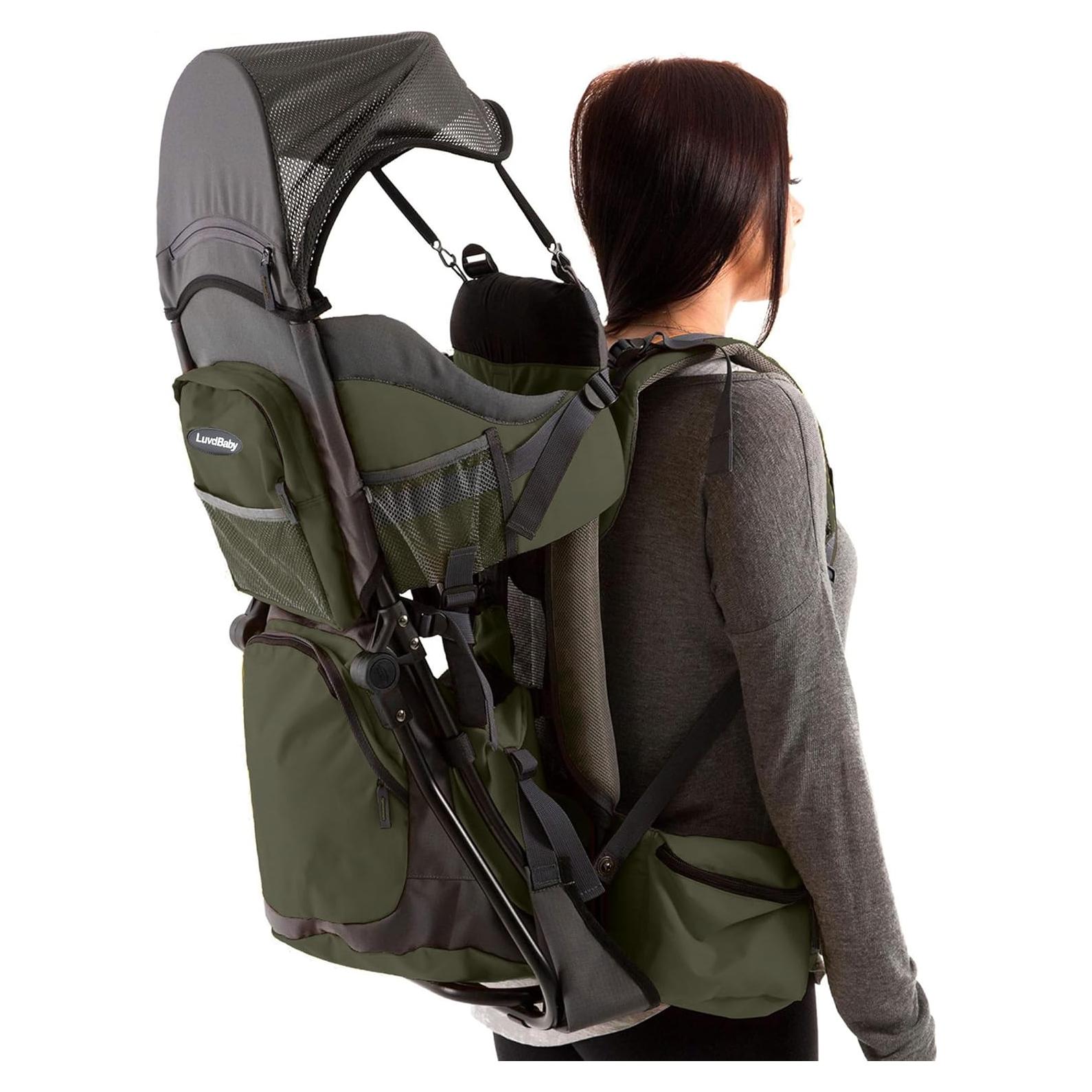 Mochila Portabebés Verde Ejercito - Acolchada y Aislada