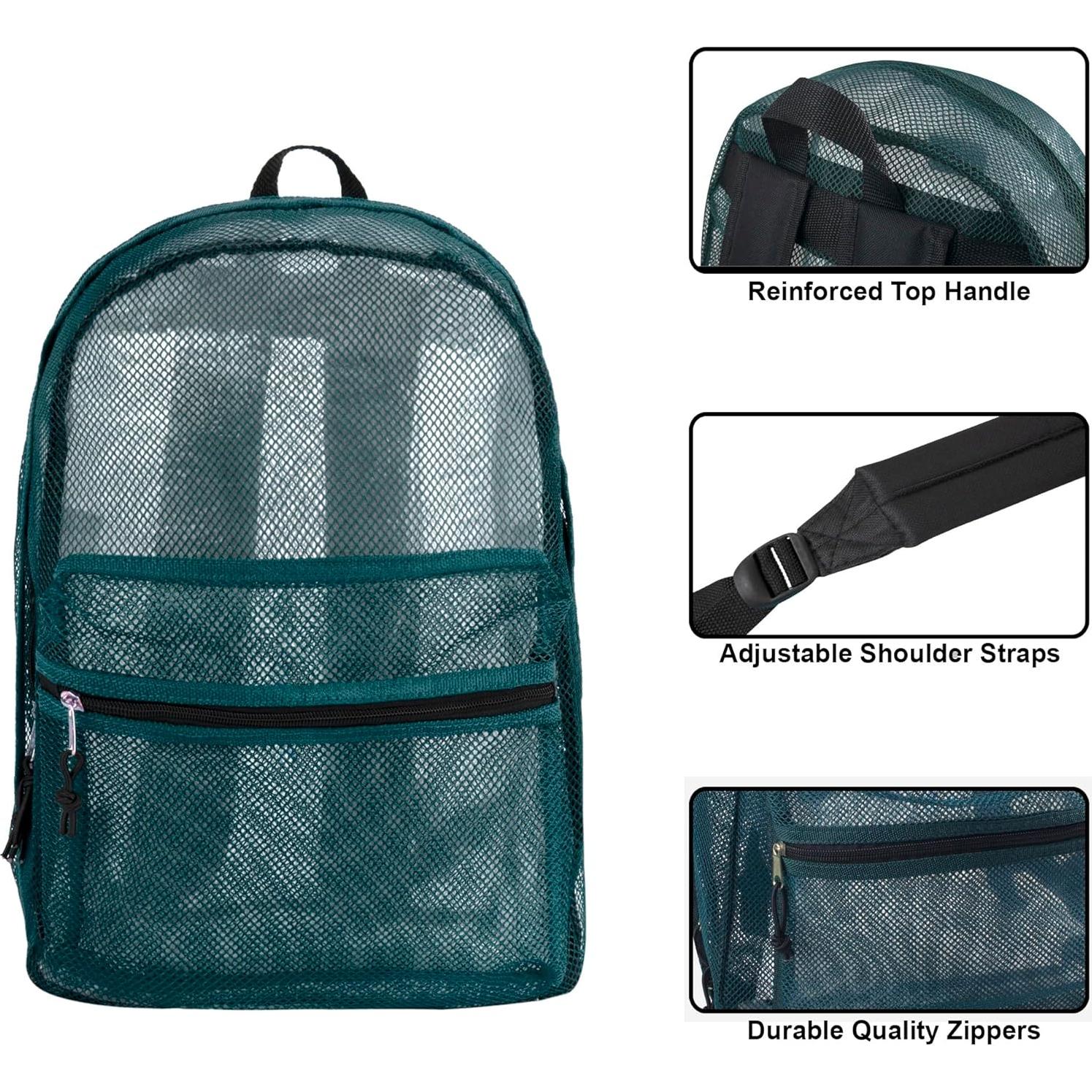 Mochila de Malla Transparente Verde A.D. Sutton 17L