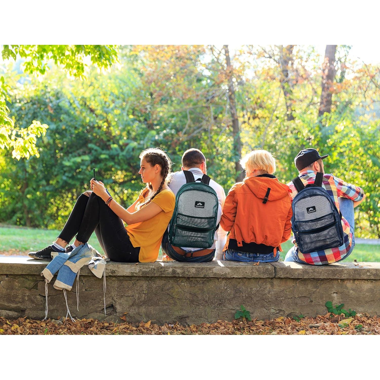 Mochila de Malla Transparente Verde A.D. Sutton 17L