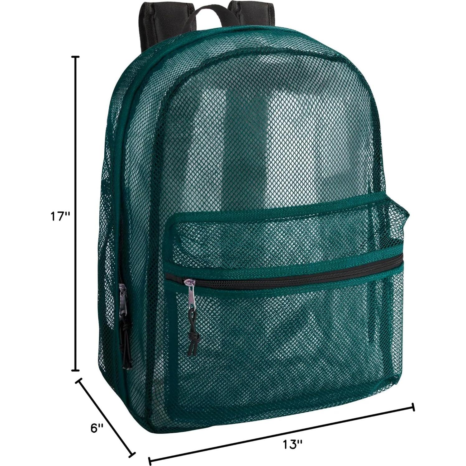 Mochila de Malla Transparente Verde A.D. Sutton 17L