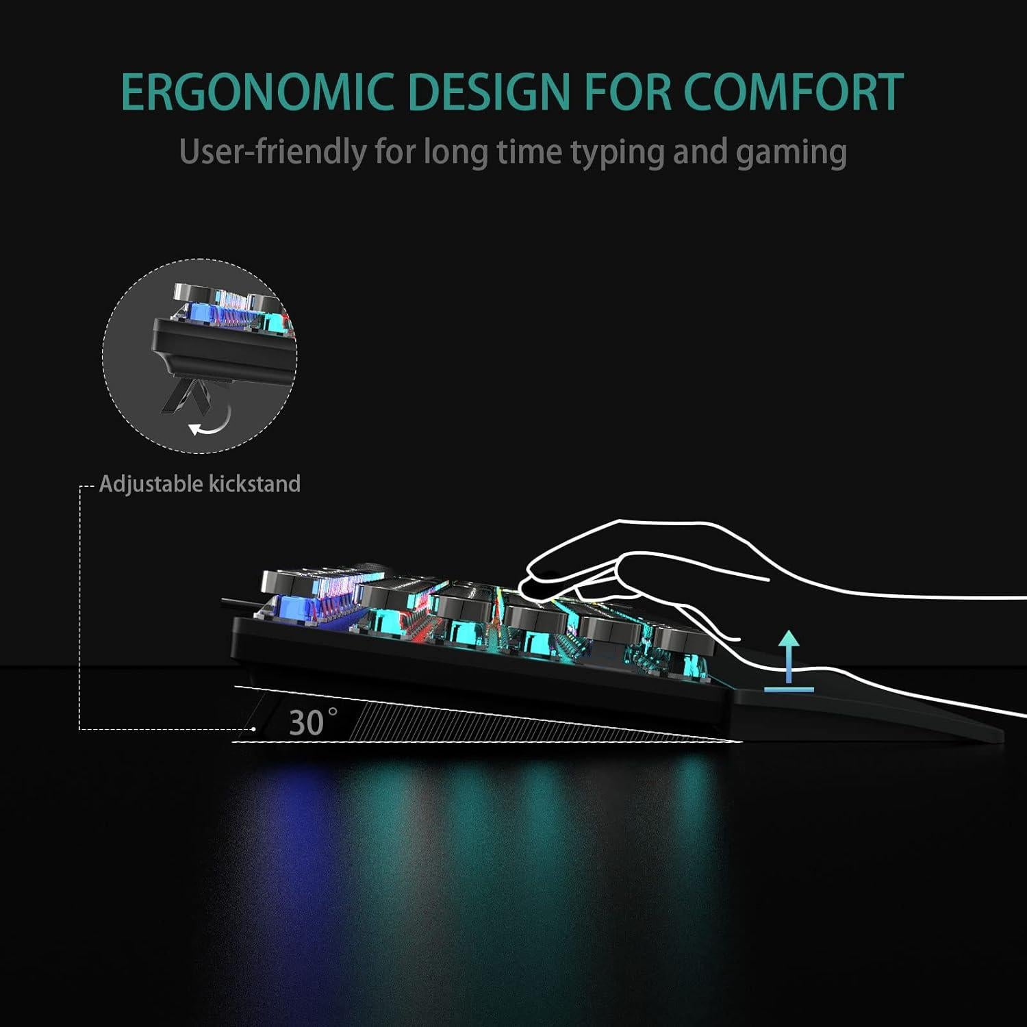 Teclado Mecánico AULA F2088 USB Retroiluminado LED 1.02kg