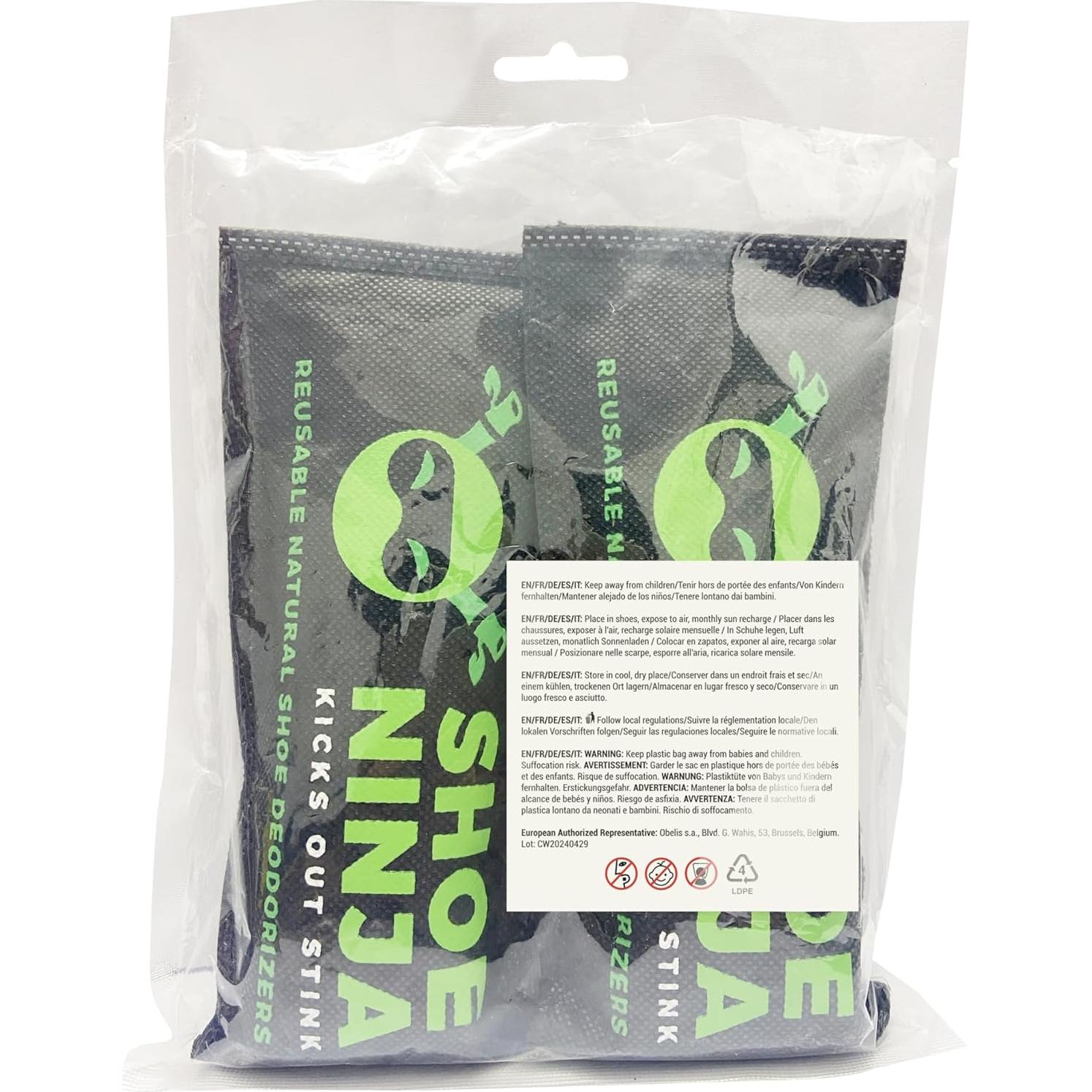 Inserts Desodorantes para Zapatos Ellis Harper - Carbón Activado - Paquete de 2