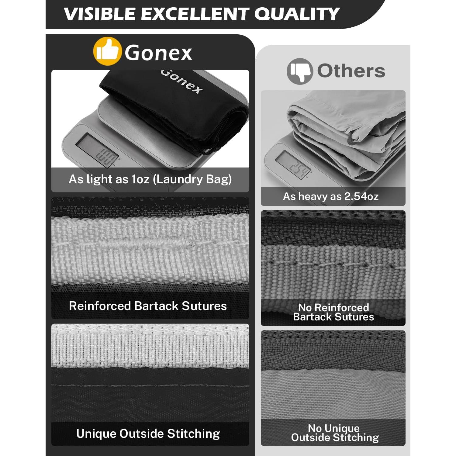 Cubos de Compresión Gonex 6 Piezas para Empacar Ropa