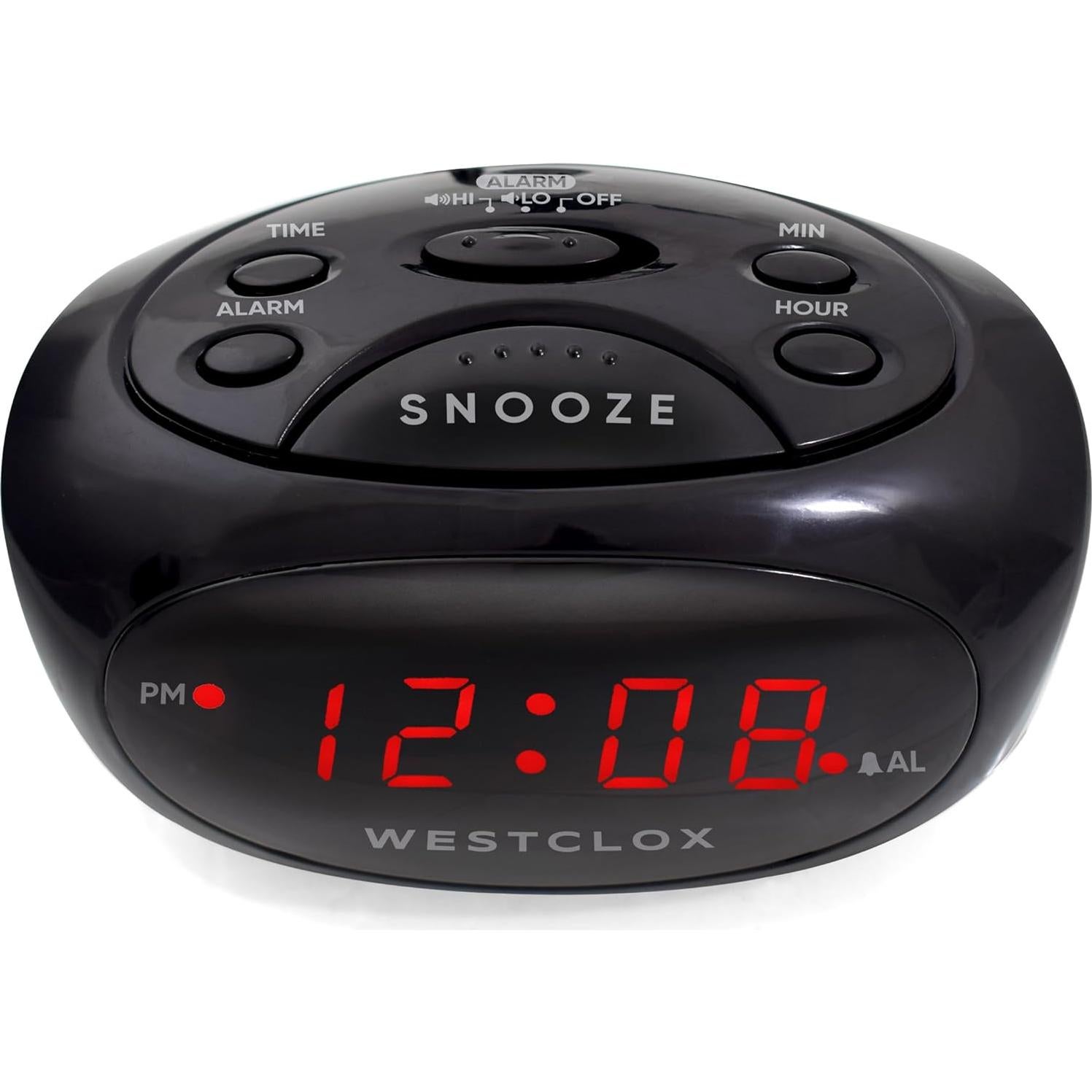 Reloj Despertador Eléctrico LED Westclox 70044A Negro