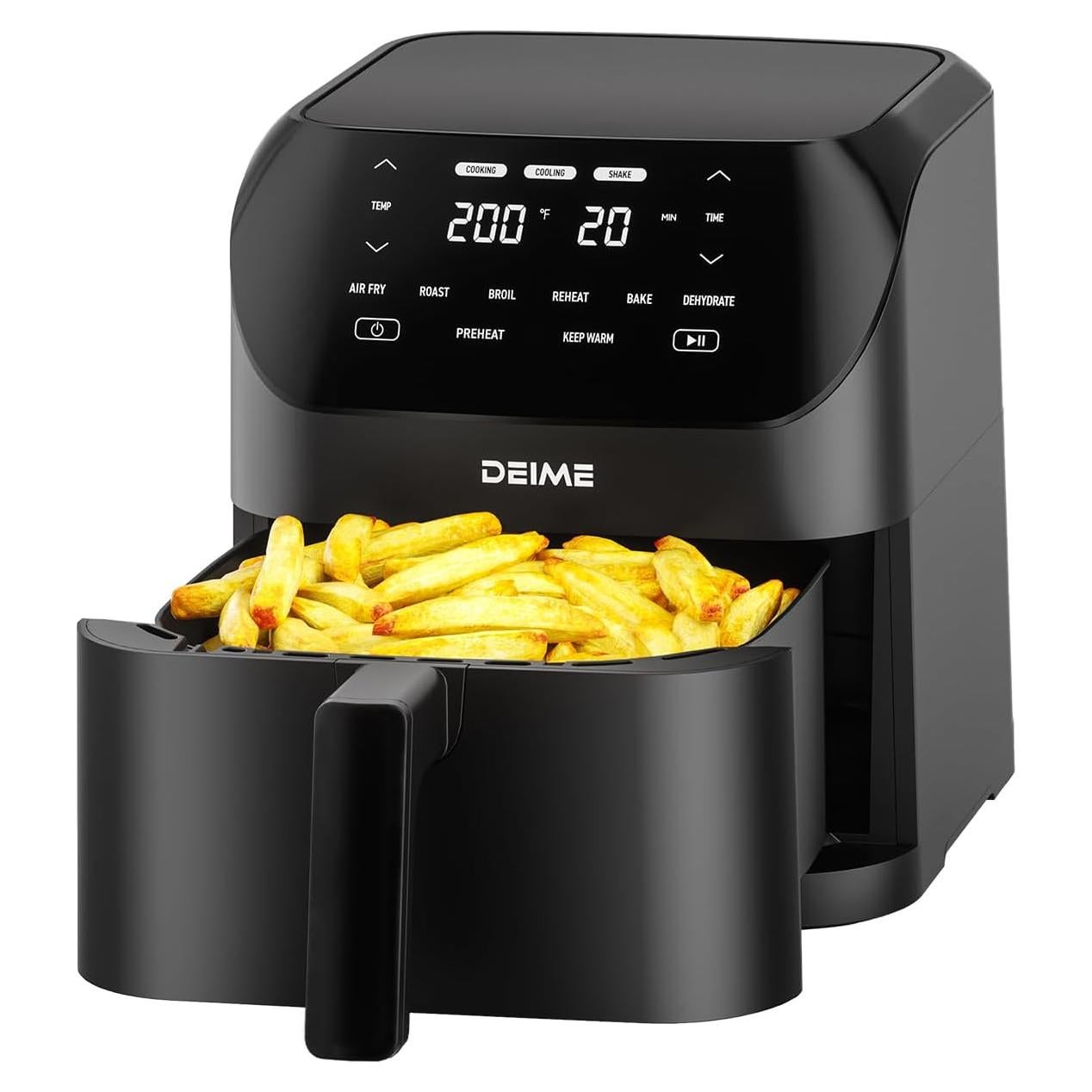 Freidora de Aire Deime 6.2 QT 1500W Pantalla Táctil LCD