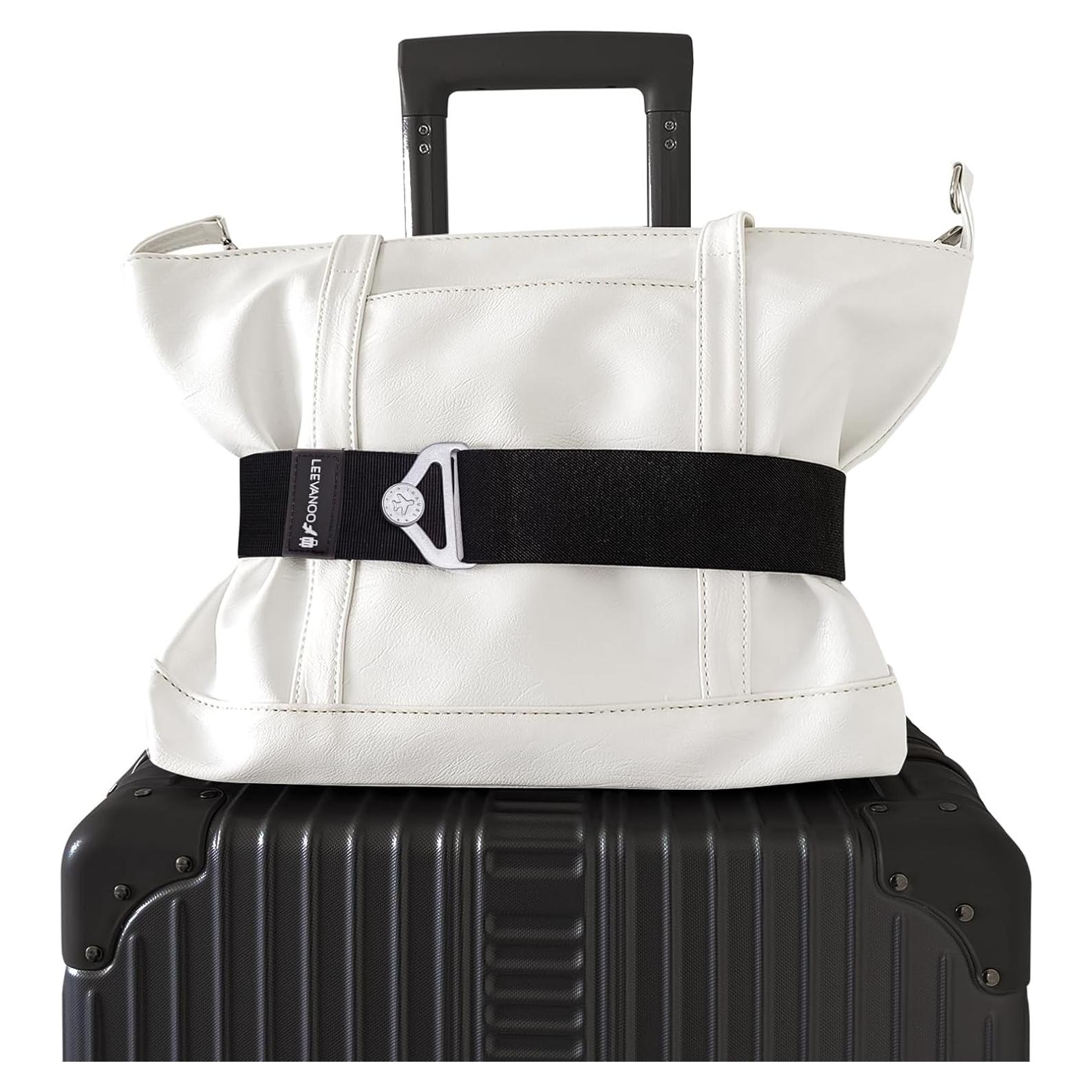 Correa de Equipaje 2-en-1 Leevanoo Ajustable Negra