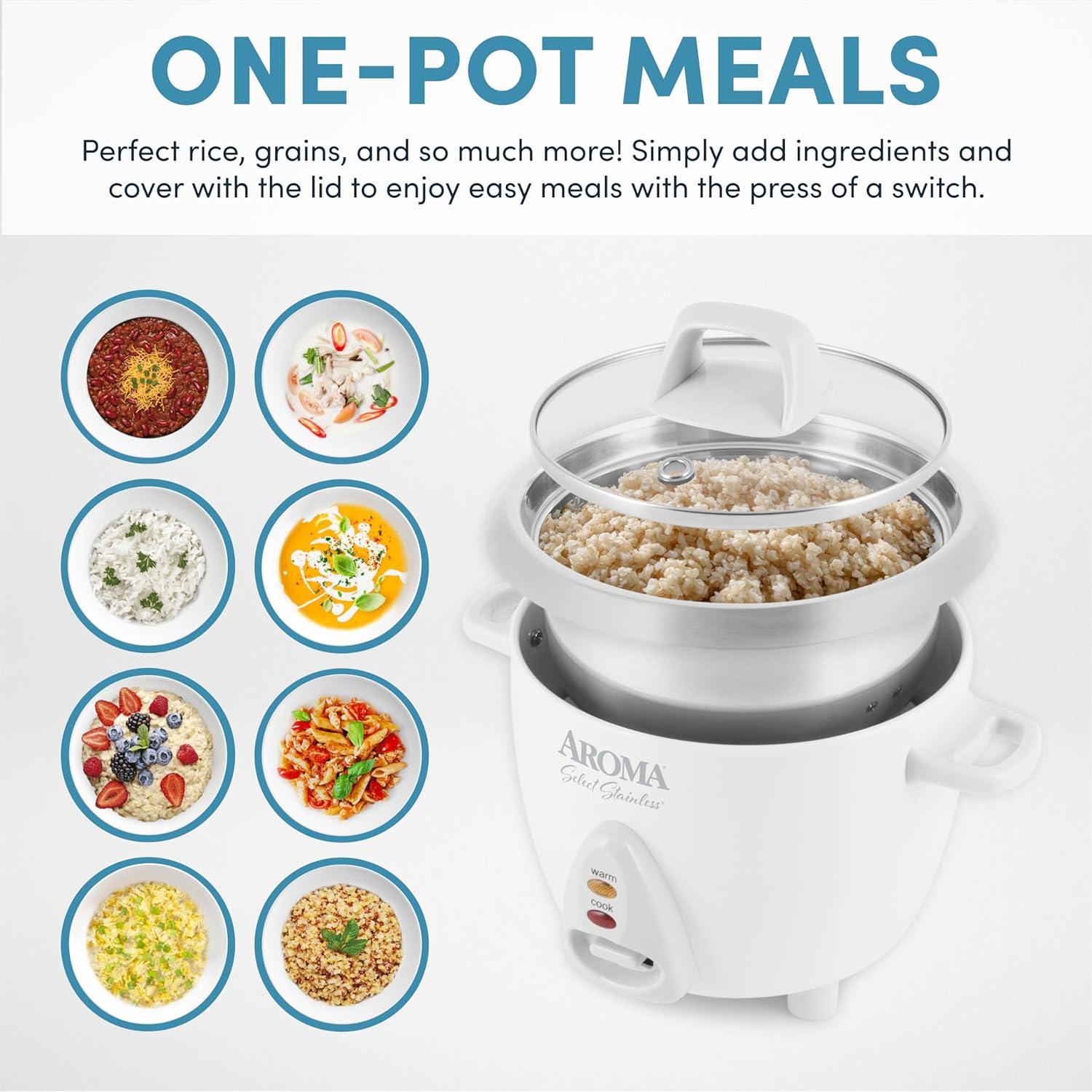 Olla Arrocera AROMA Select Acero Inoxidable 6 Tazas 1.2L