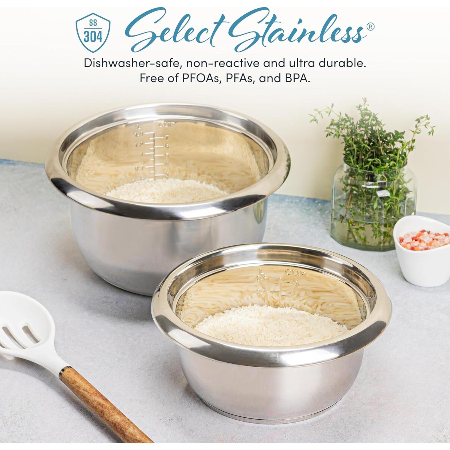 Olla Arrocera AROMA Select Acero Inoxidable 6 Tazas 1.2L