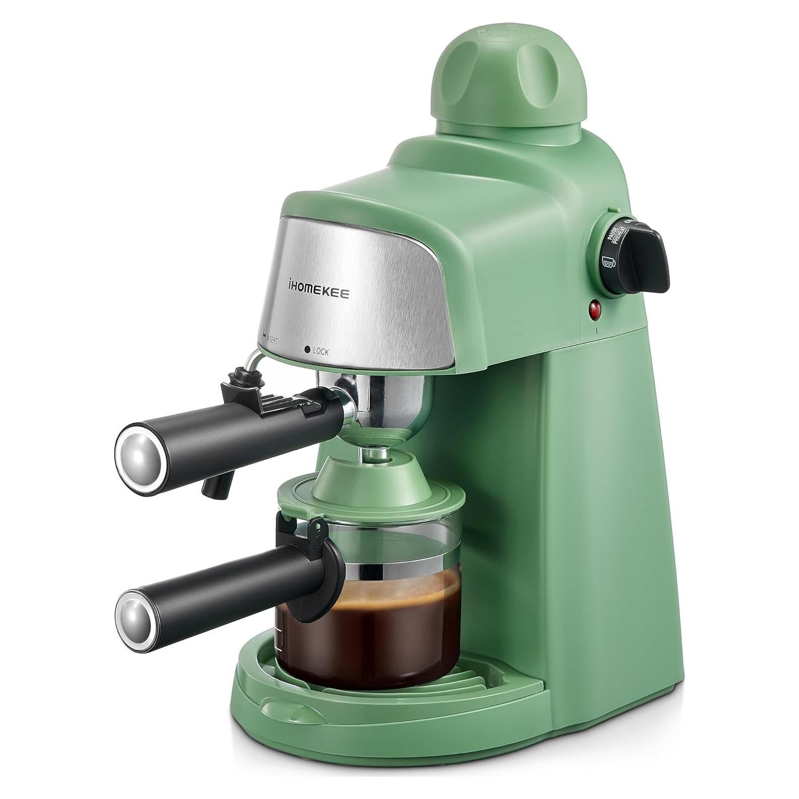 Cafetera Espresso Ihomekee CM6810 3.5 Bar Verde 1-4 Tazas
