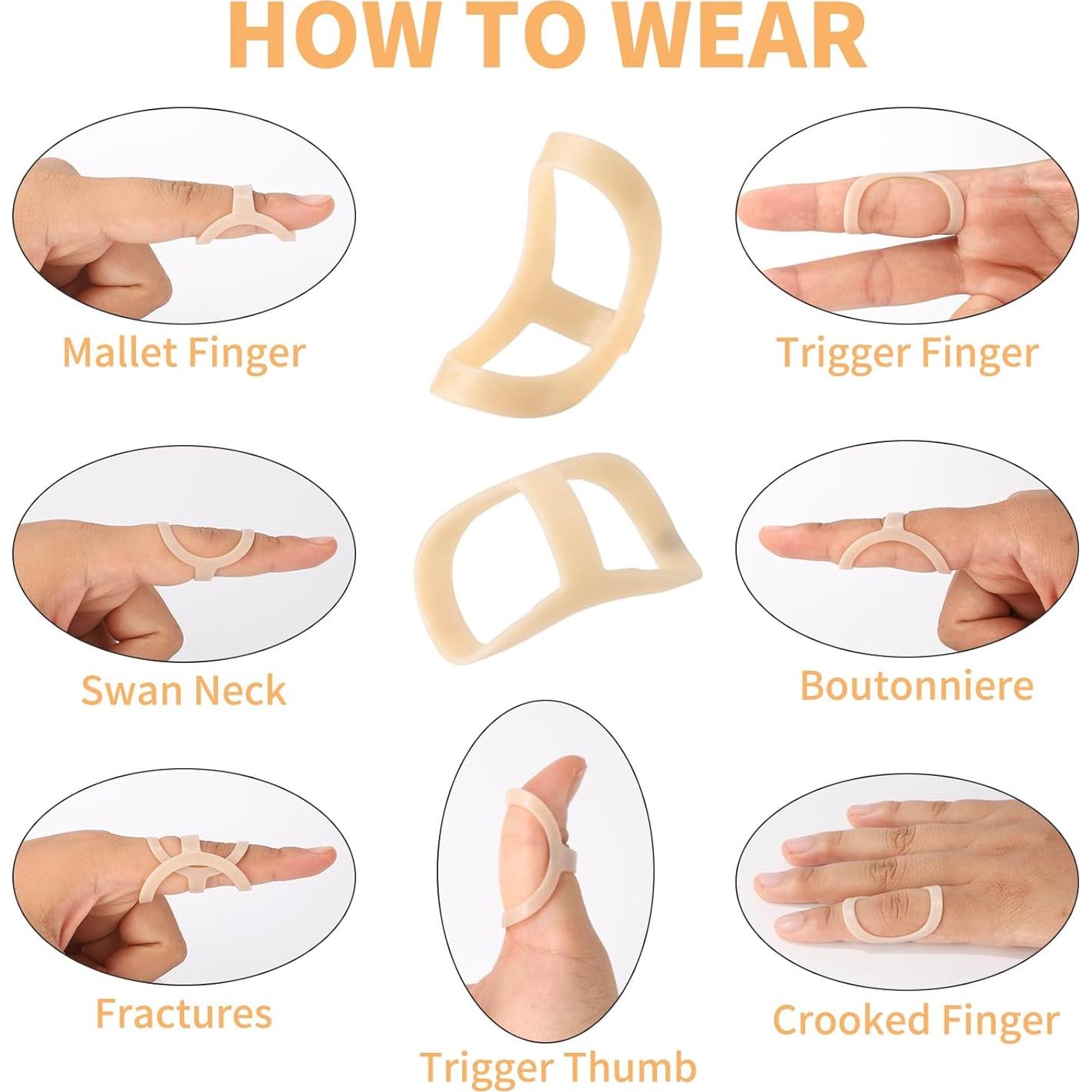 Férulas Ovaladas para Dedos CAGSIG - 5 Tamaños para Artritis