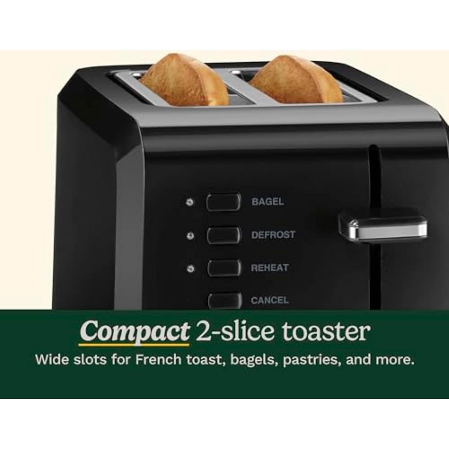 Tostadora Compacta Cuisinart CPT-122BK 2 Rebanadas Negra