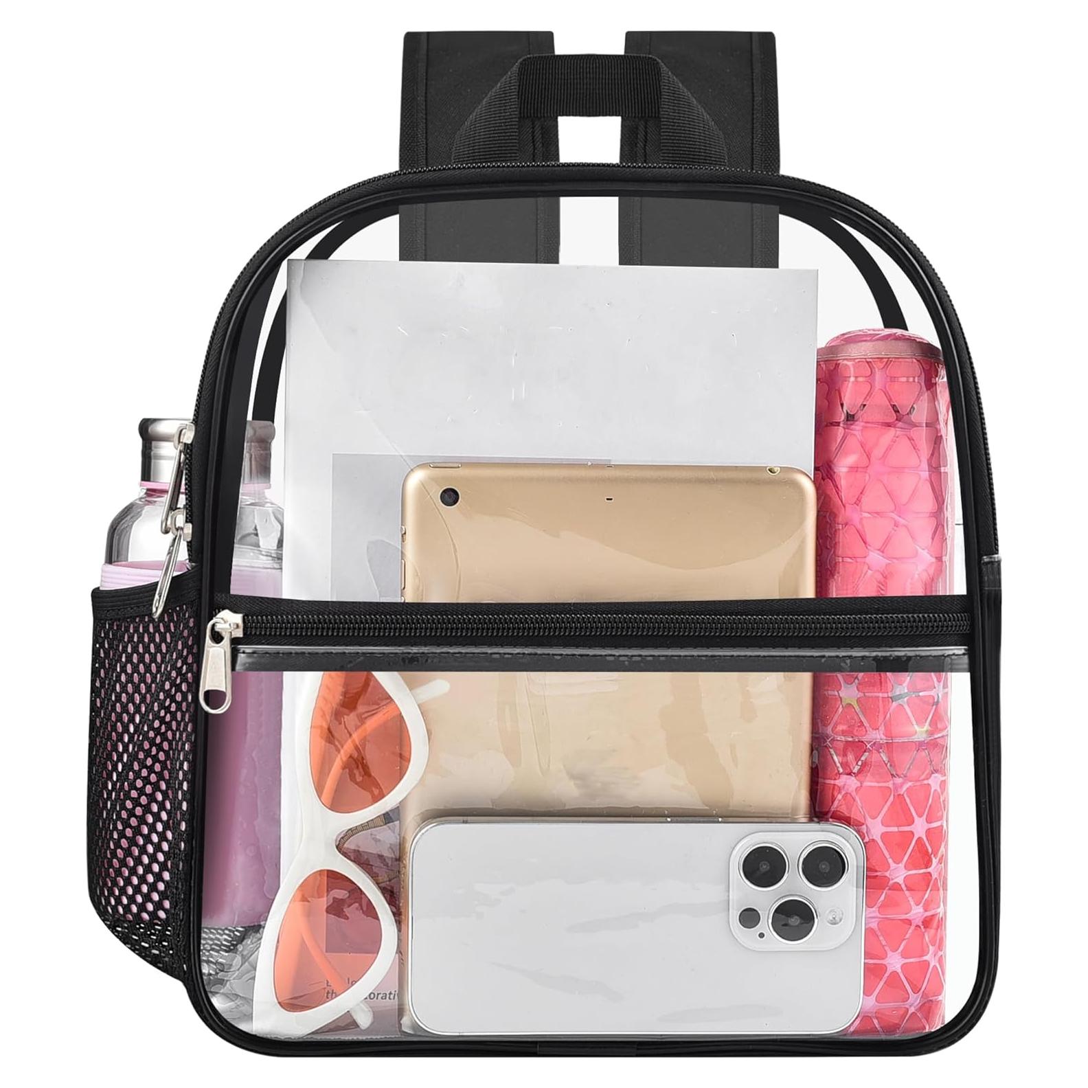 Mochila Transparente USPECLARE 30x28x15 cm Aprobada para Eventos