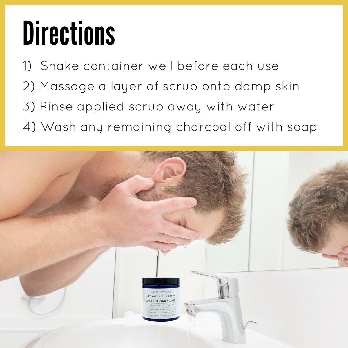 Exfoliante Corporal y Facial de Carbón Activado El Pájaro Amarillo 311g