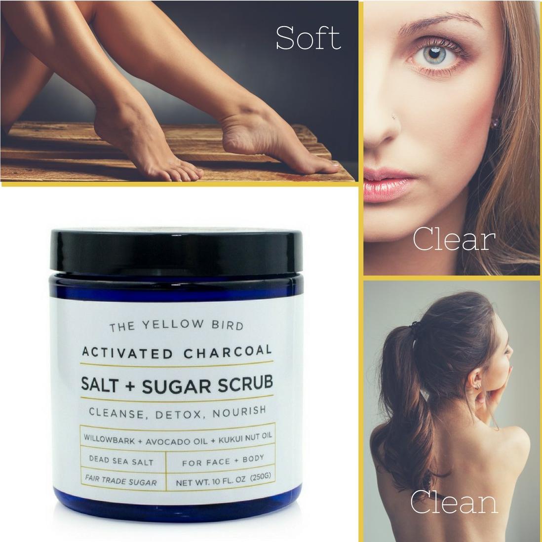 Exfoliante Corporal y Facial de Carbón Activado El Pájaro Amarillo 311g