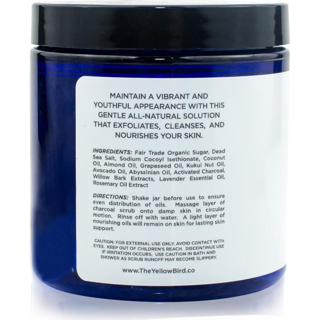 Exfoliante Corporal y Facial de Carbón Activado El Pájaro Amarillo 311g