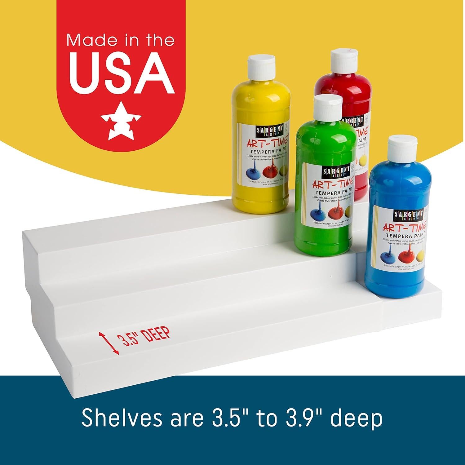 Dial Industries 3 Tier Adjustable Canned Goods Shelves for Kitchen Cabinet and Pantry Organization, Expand A Shelf, Mega