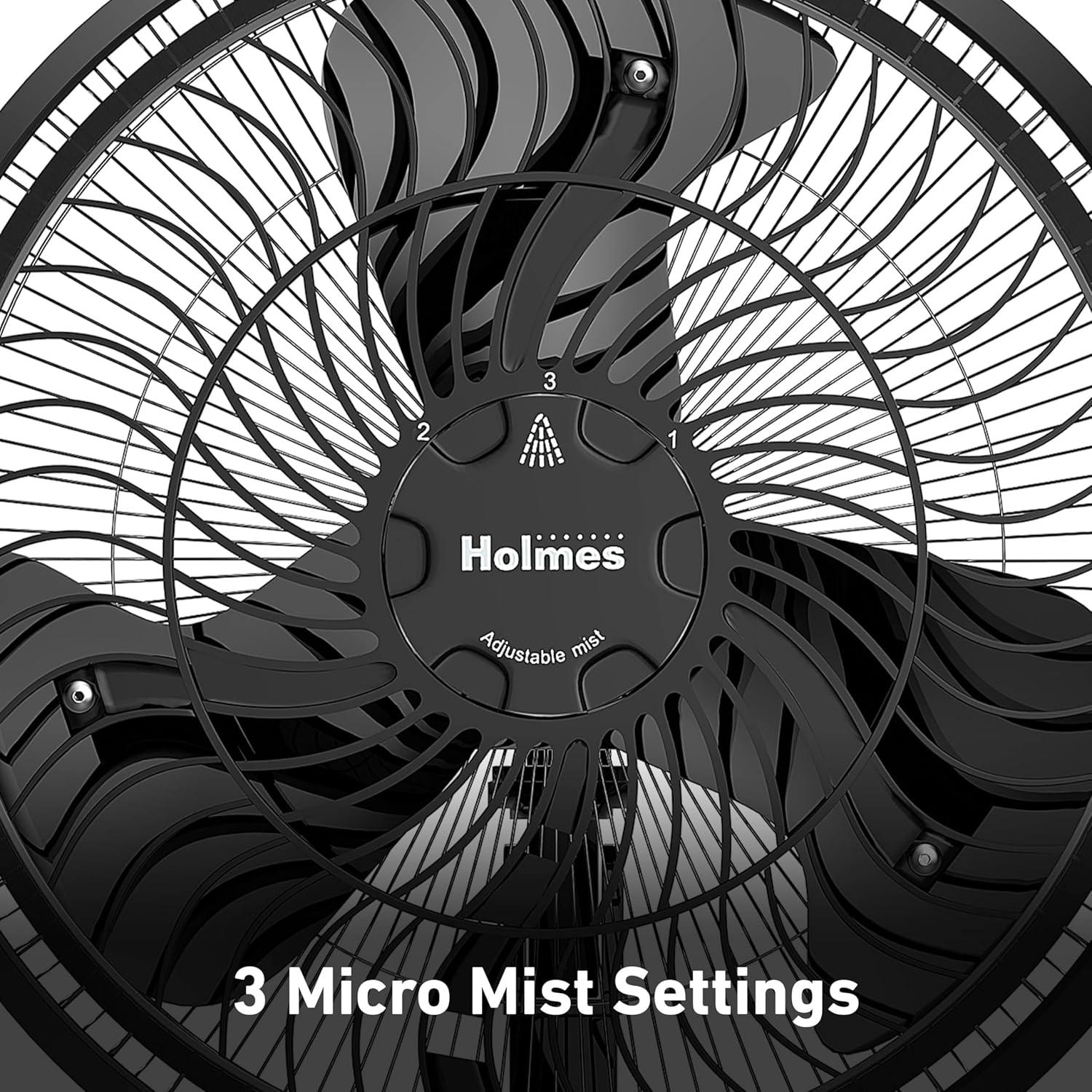 Ventilador de Pie Nebulizador HOLMES 16" Exterior Ajustable