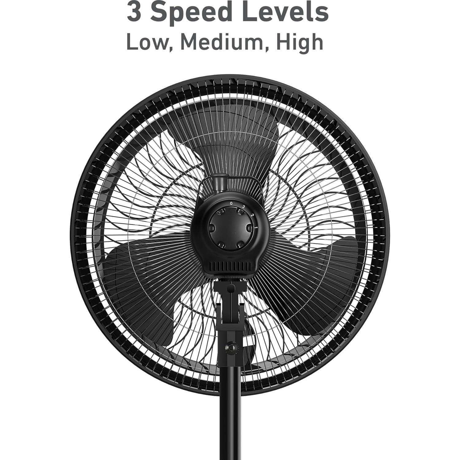 Ventilador de Pie Nebulizador HOLMES 16" Exterior Ajustable