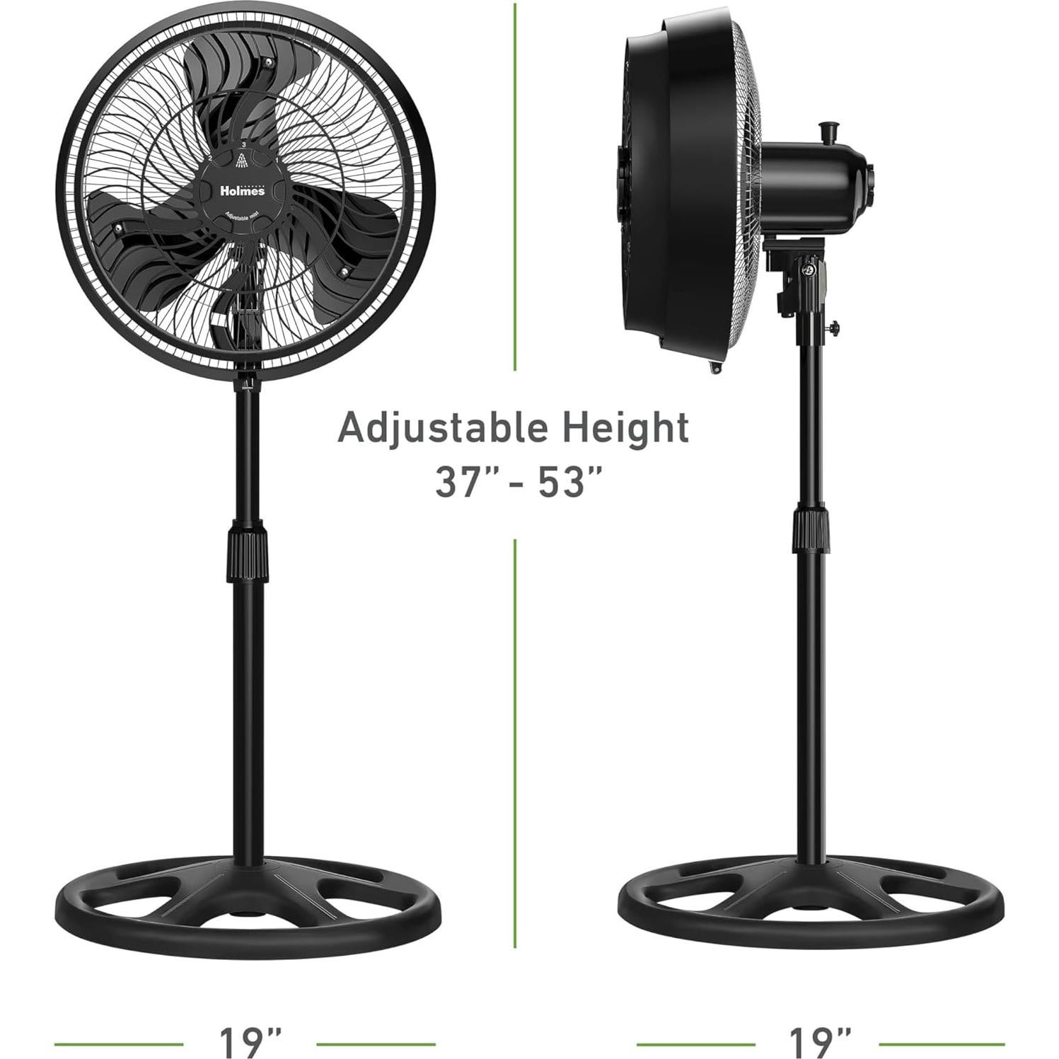 Ventilador de Pie Nebulizador HOLMES 16" Exterior Ajustable