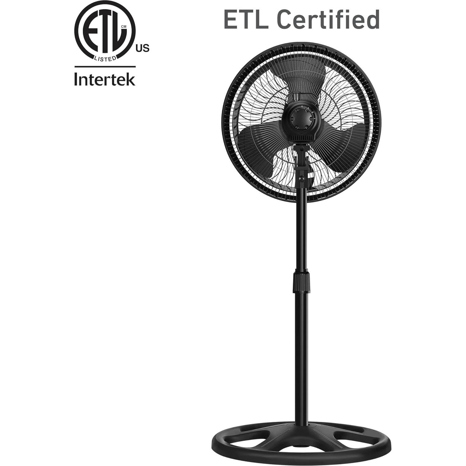 Ventilador de Pie Nebulizador HOLMES 16" Exterior Ajustable