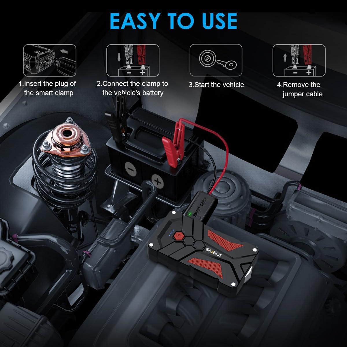 Arrancador de Coche BIUBLE JS001 4000A 12V con USB 3.0