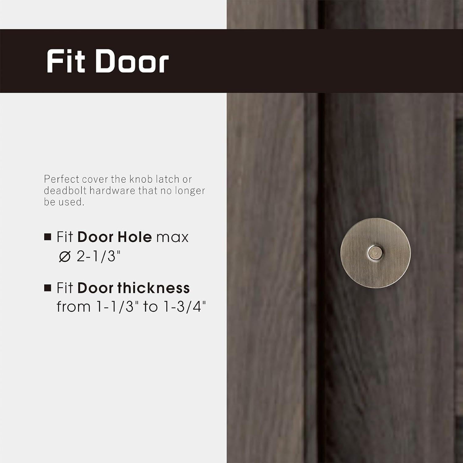 Placa de Cubierta de Agujero de Puerta Siwil 6.67 cm Latón Antiguo