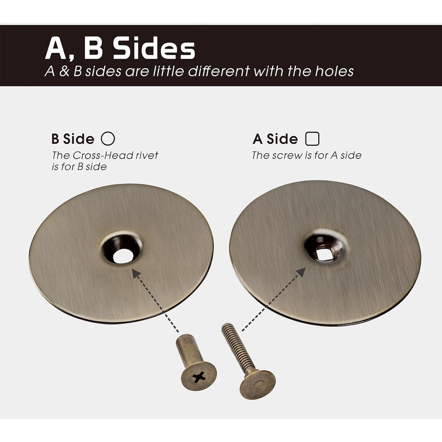 Placa de Cubierta de Agujero de Puerta Siwil 6.67 cm Latón Antiguo