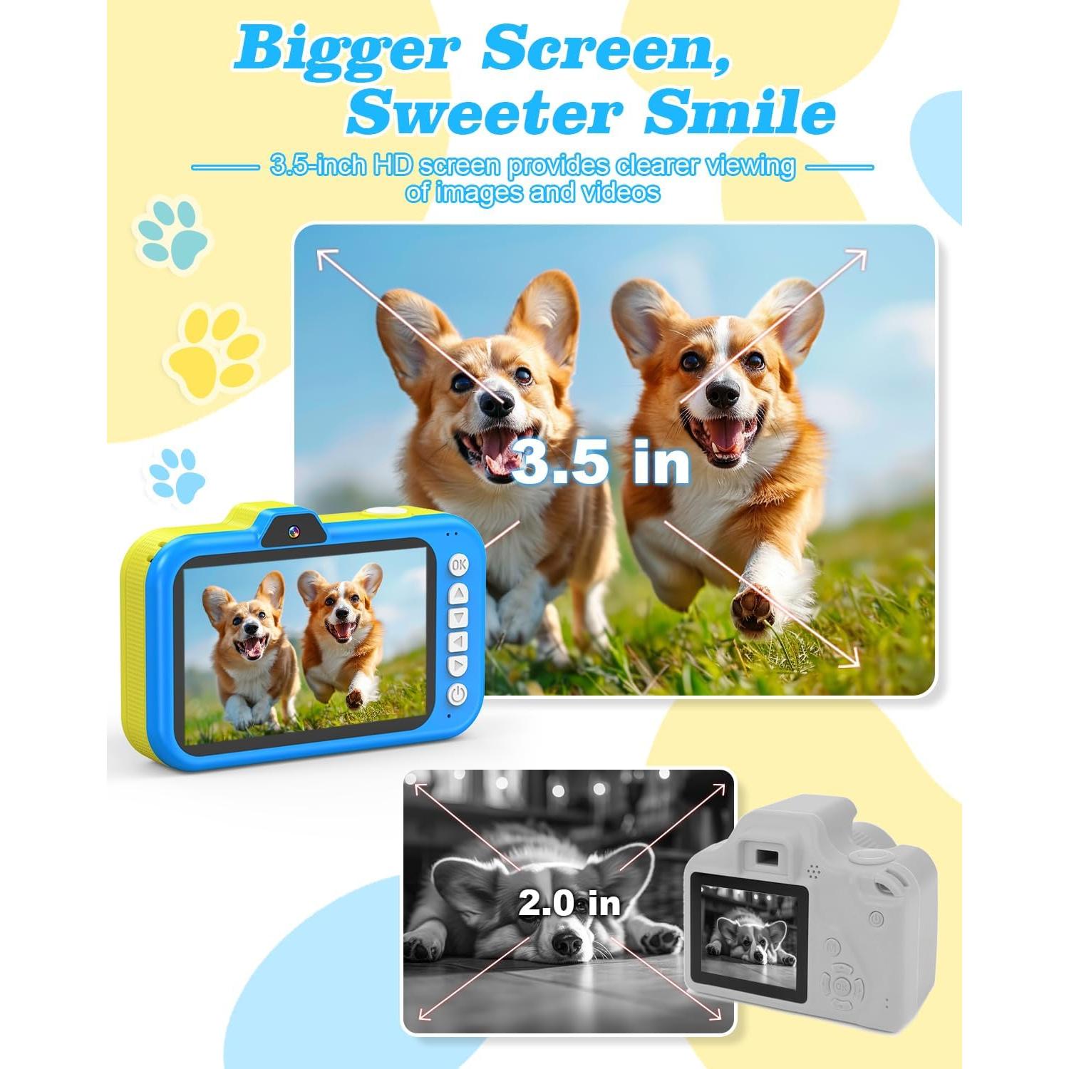 Cámara Digital para Niños Usteetic M9 48MP 3.5" Pantalla Azul