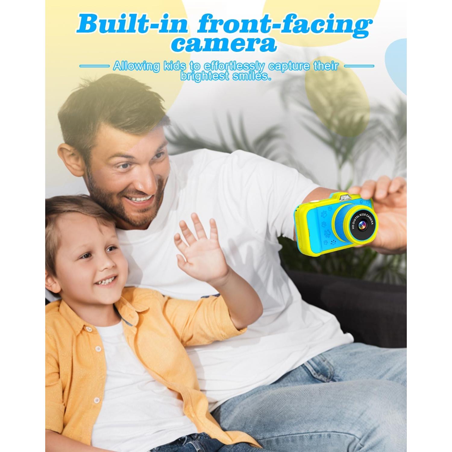 Cámara Digital para Niños Usteetic M9 48MP 3.5" Pantalla Azul