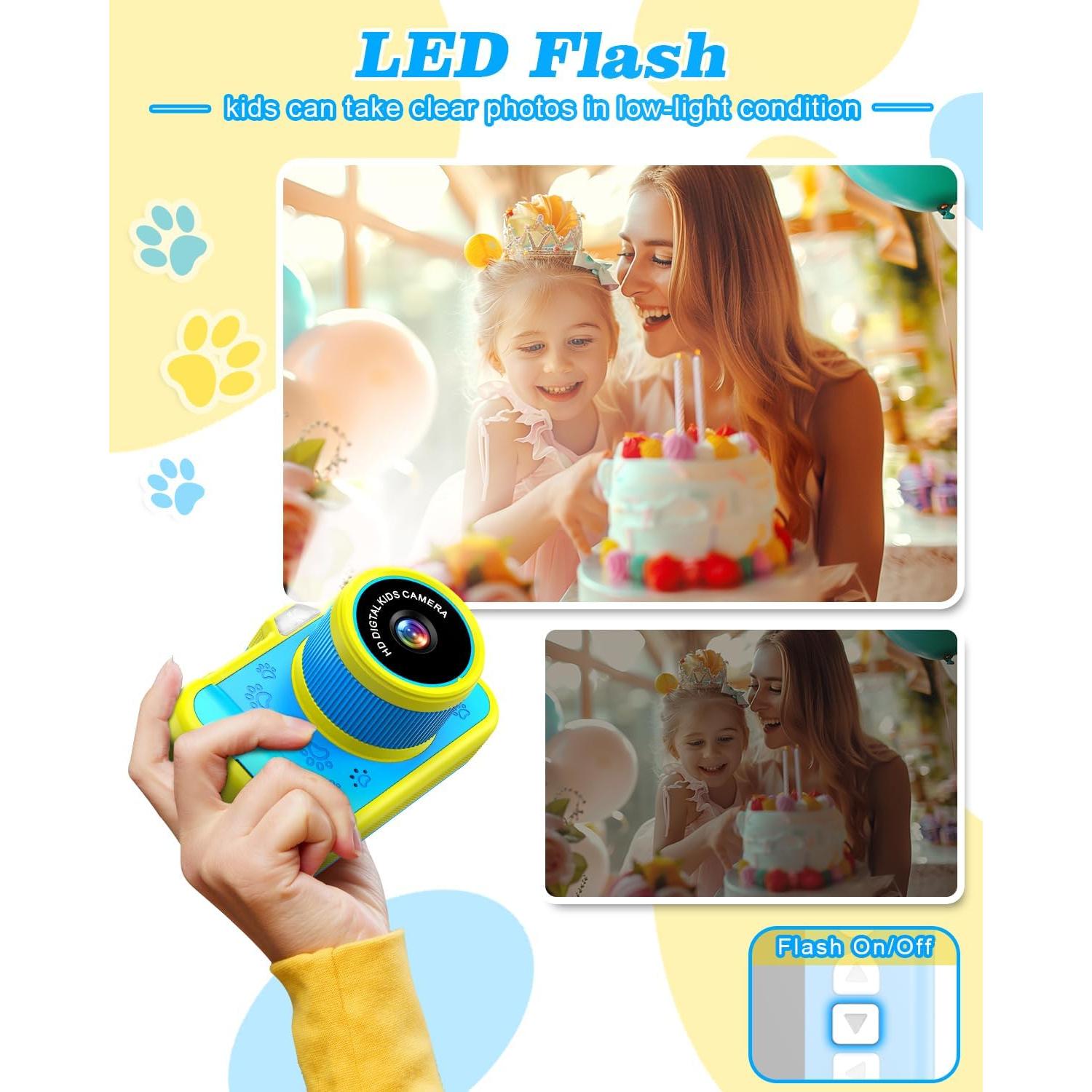 Cámara Digital para Niños Usteetic M9 48MP 3.5" Pantalla Azul