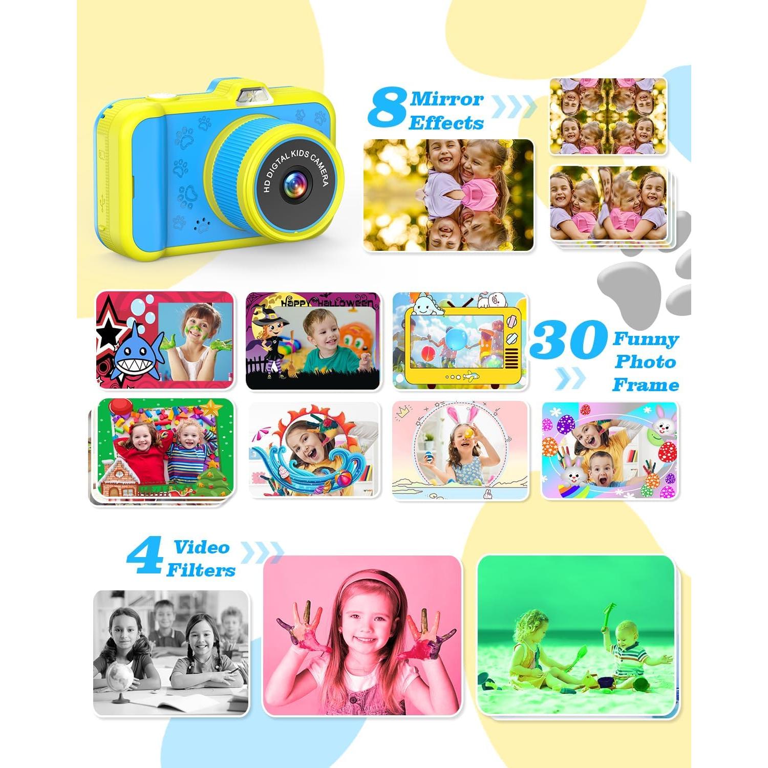 Cámara Digital para Niños Usteetic M9 48MP 3.5" Pantalla Azul