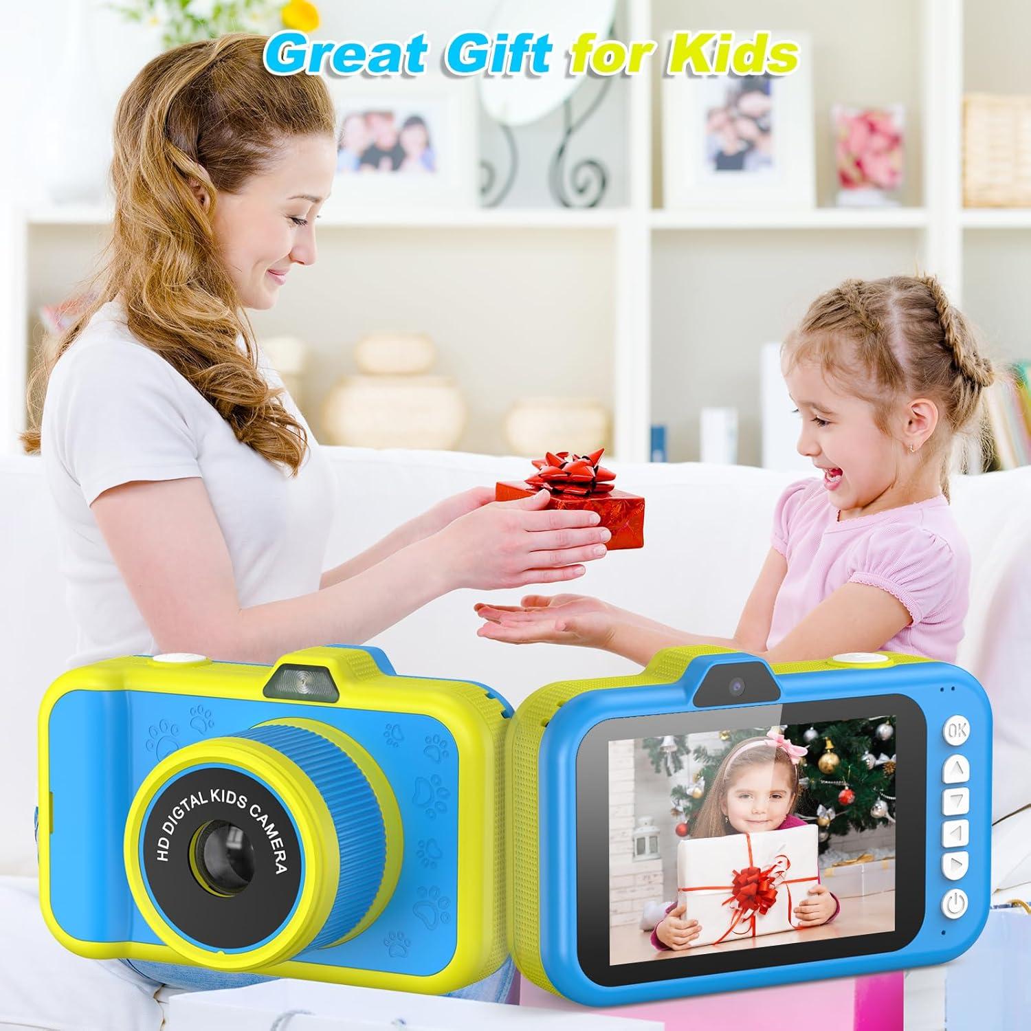 Cámara Digital para Niños Usteetic M9 48MP 3.5" Pantalla Azul