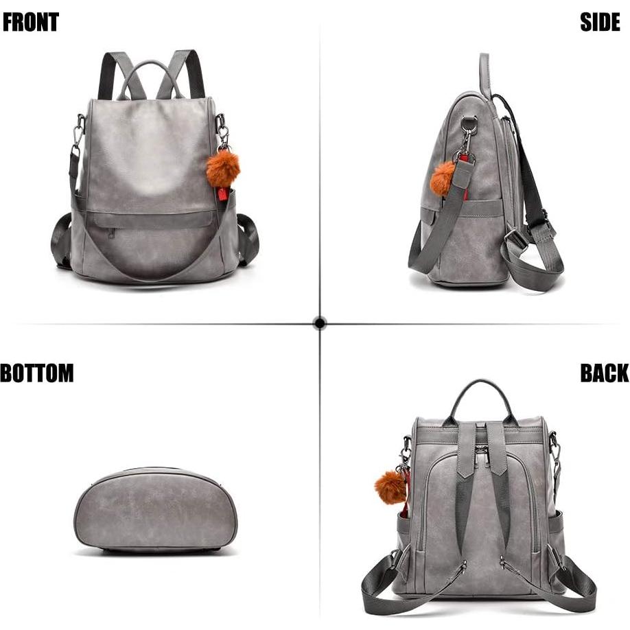 Mochila de Mujer CHERUTY Antirrobo Cuero Vegano Casual